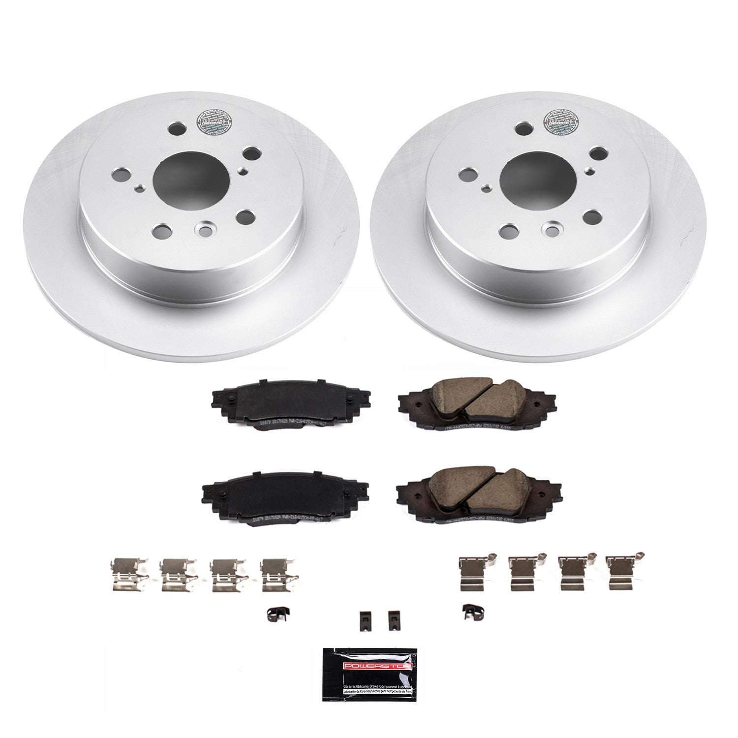 Power Stop 2020 Toyota Camry Rear Z17 Evolution Geomet Coated Brake Kit CRK8625