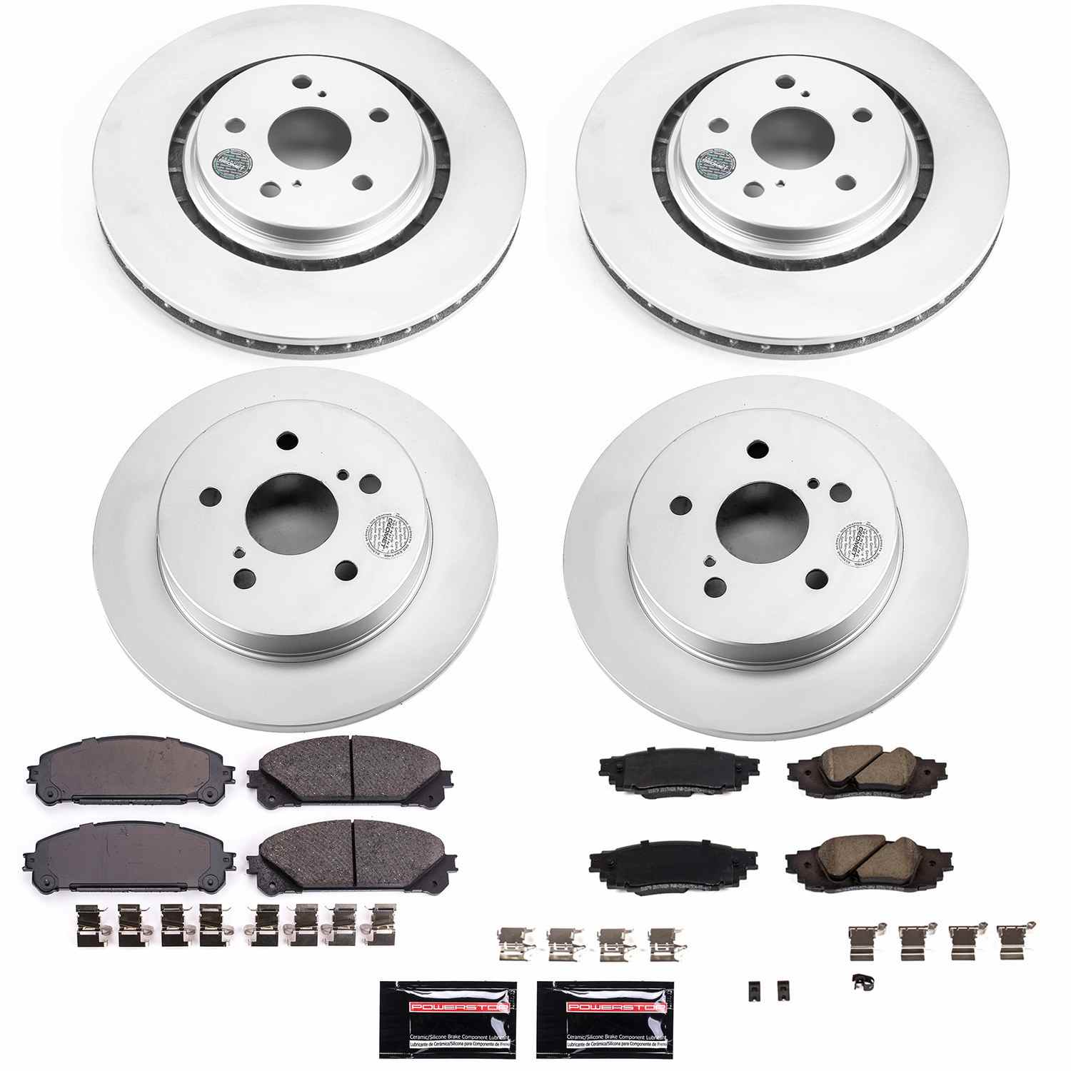 Power Stop 20-21 Toyota Avalon Front & Rear Z17 Evolution Geomet Coated Brake Kit CRK8633