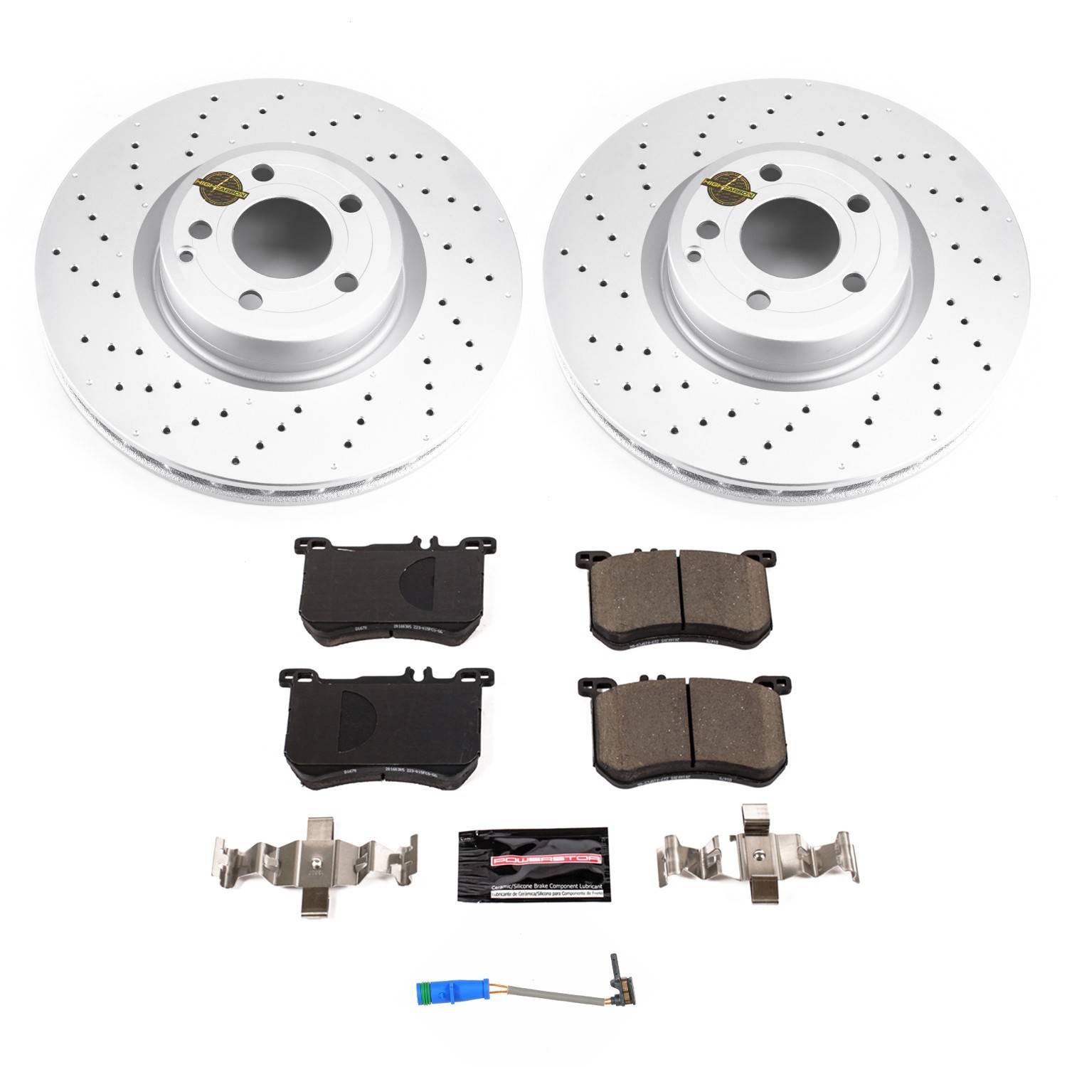 PowerStop Power Stop 15-16 Mercedes-Benz SL400 Front Z23 Coated Brake Kit CRK8704