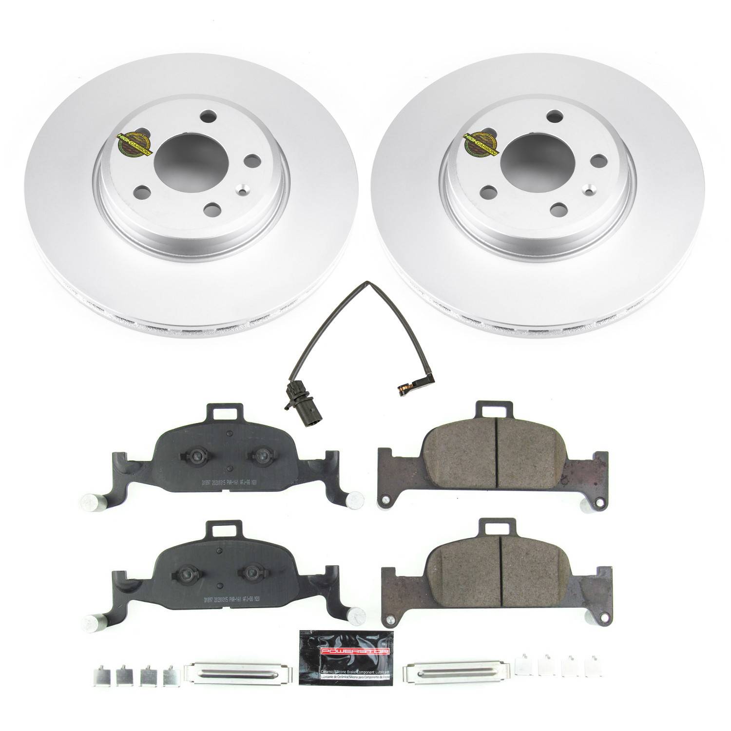 PowerStop Power Stop 2021 Audi A4 Quattro Front Z23 Evolution Coated Brake Kit CRK8831