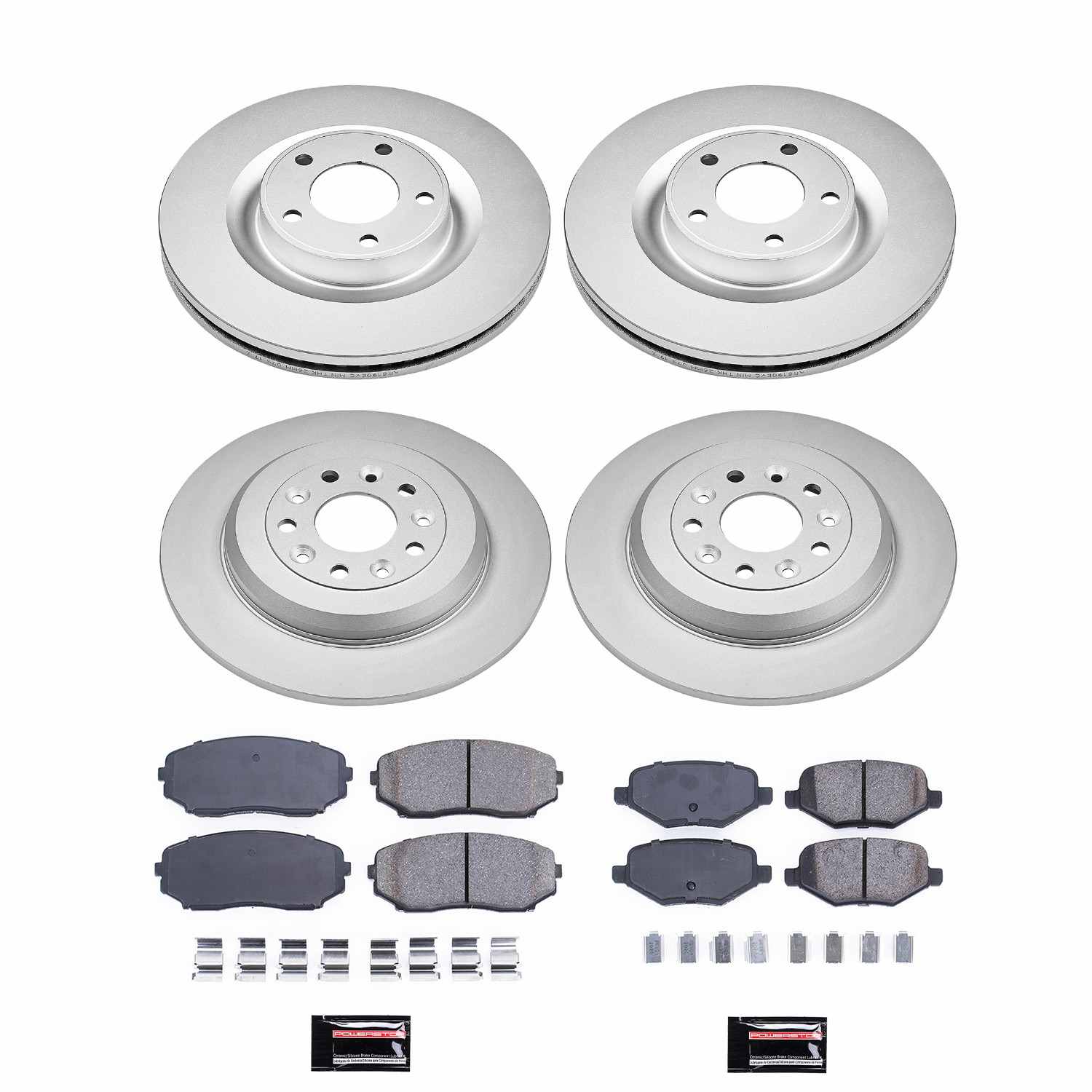 PowerStop Power Stop 13-14 Ford Edge Front & Rear Z17 Coated Brake Kit CRK8847