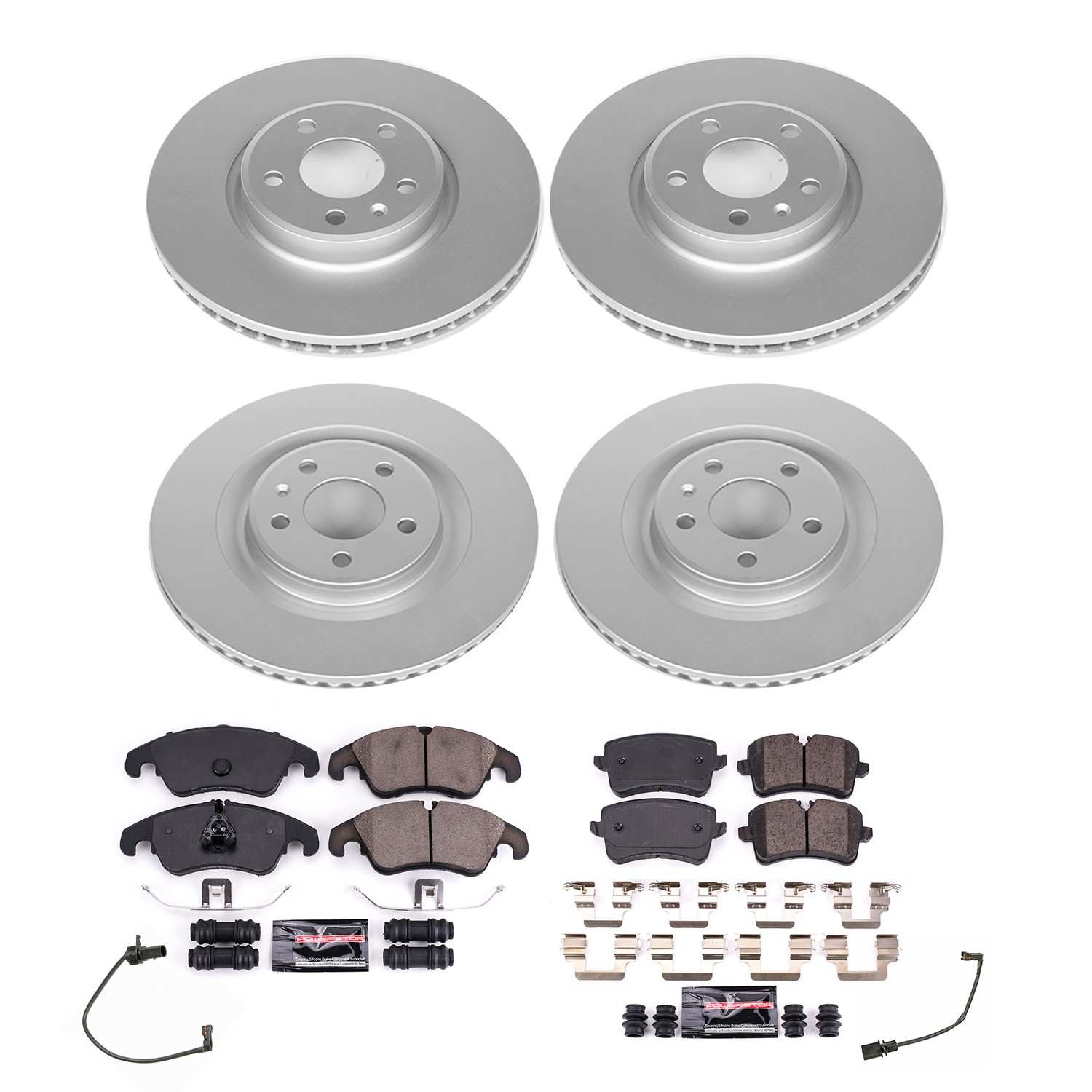 PowerStop Power Stop 2013 Audi A6 Quattro Front & Rear Z23 Coated Brake Kit CRK8883