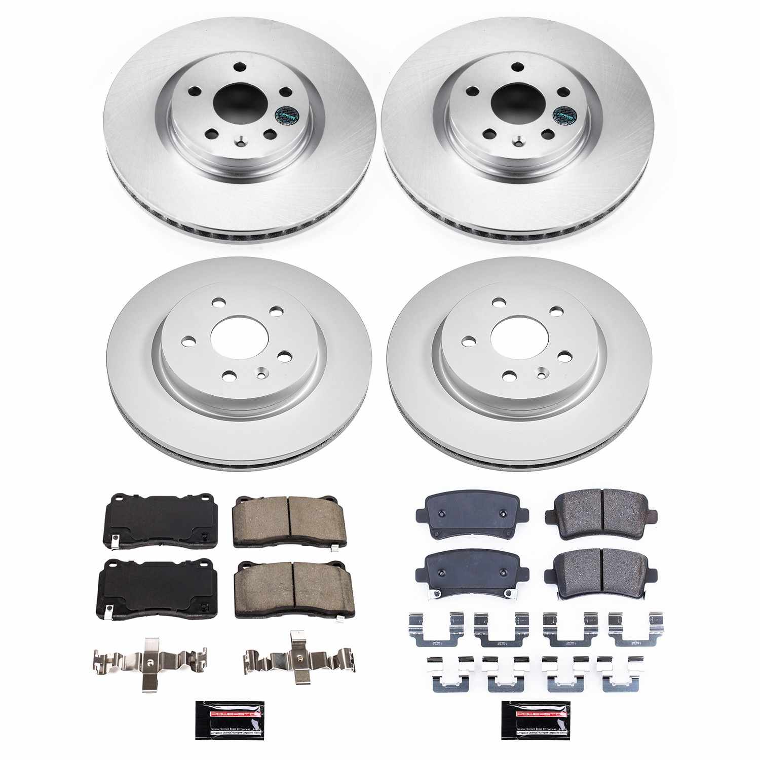 PowerStop Power Stop 13-19 Cadillac XTS Front & Rear Z17 Coated Brake Kit CRK8885