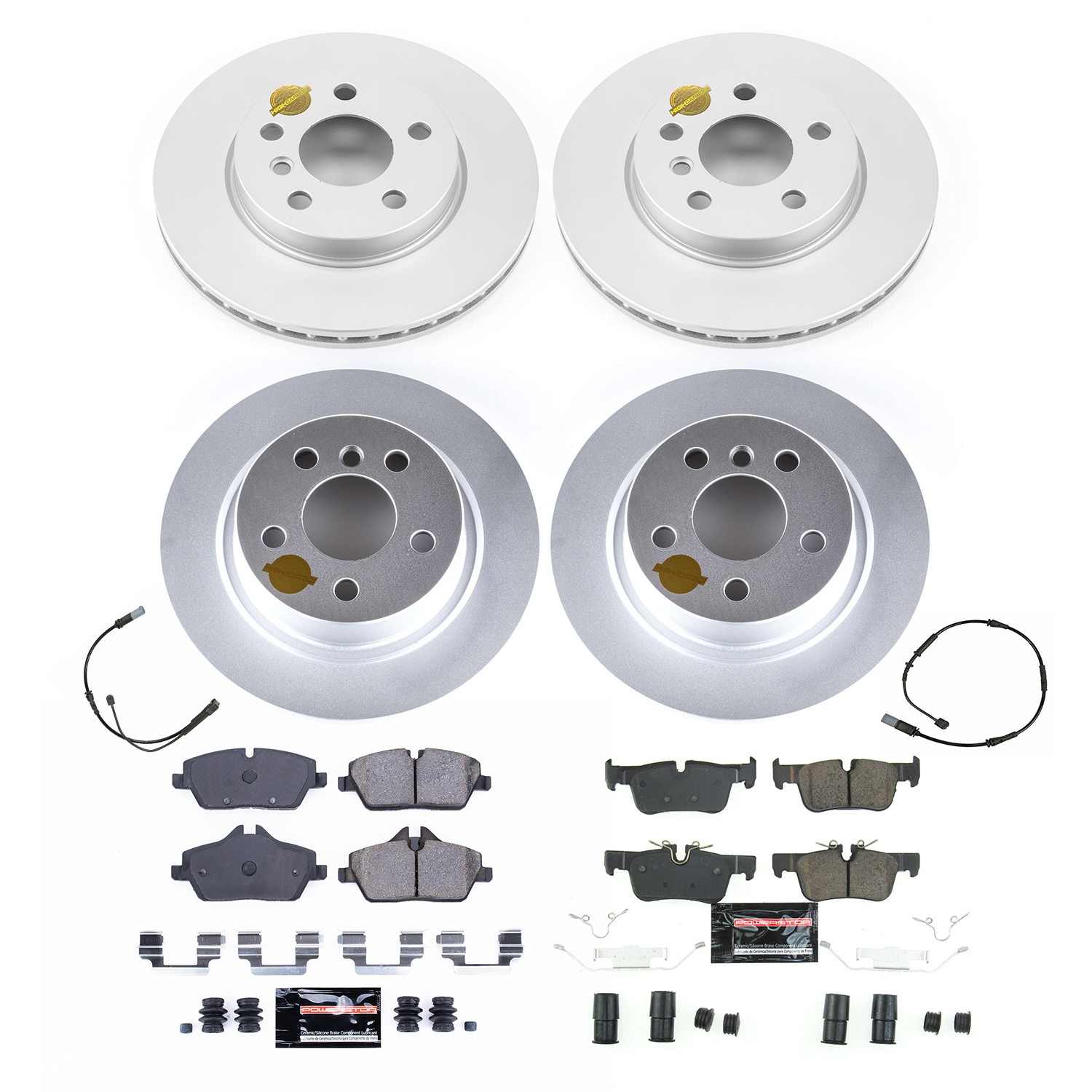 PowerStop Power Stop 20-21 Mini Cooper Front & Rear Z23 Coated Brake Kit CRK8908