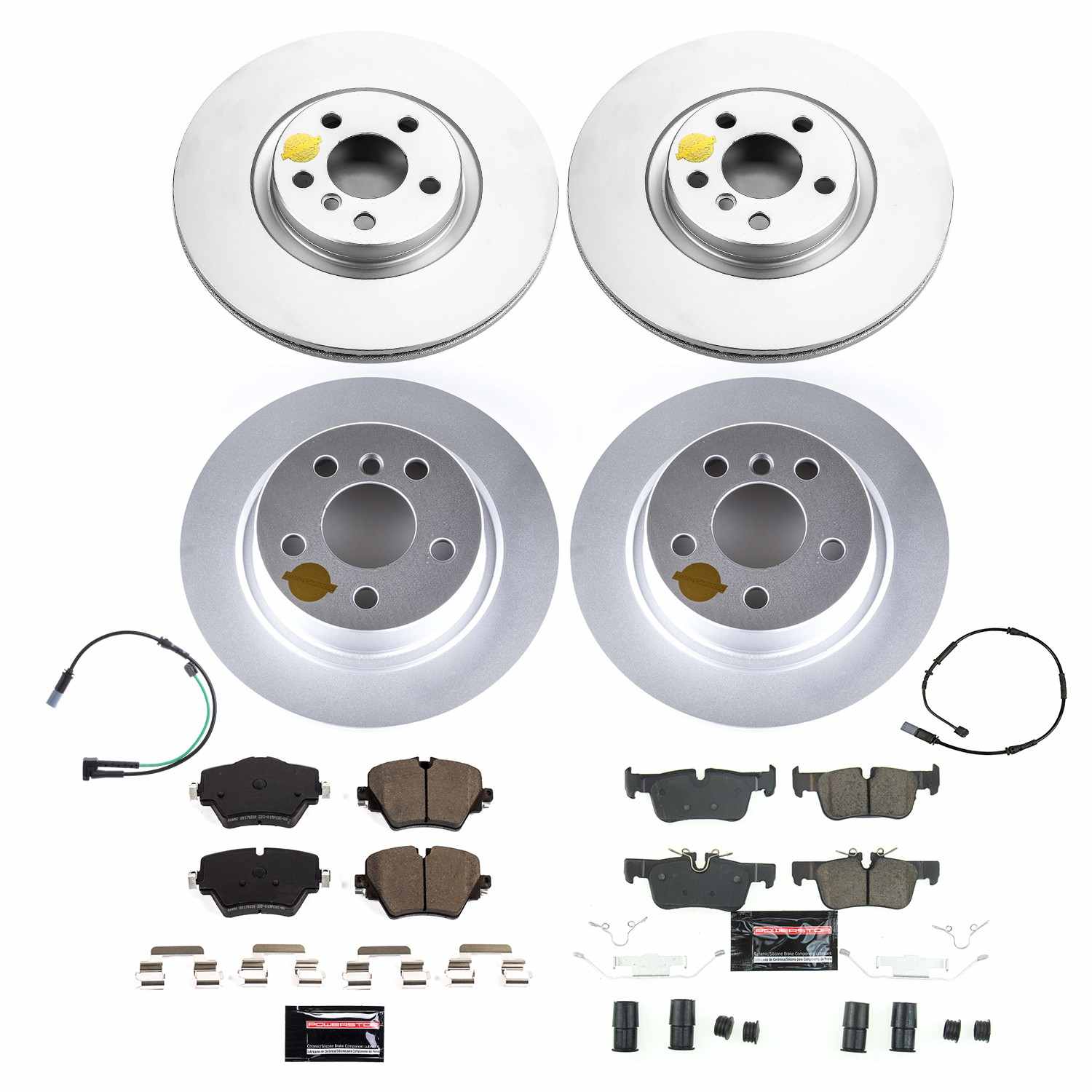 PowerStop Power Stop 2021 Mini Cooper Countryman Front & Rear Z23 Coated Brake Kit CRK8909