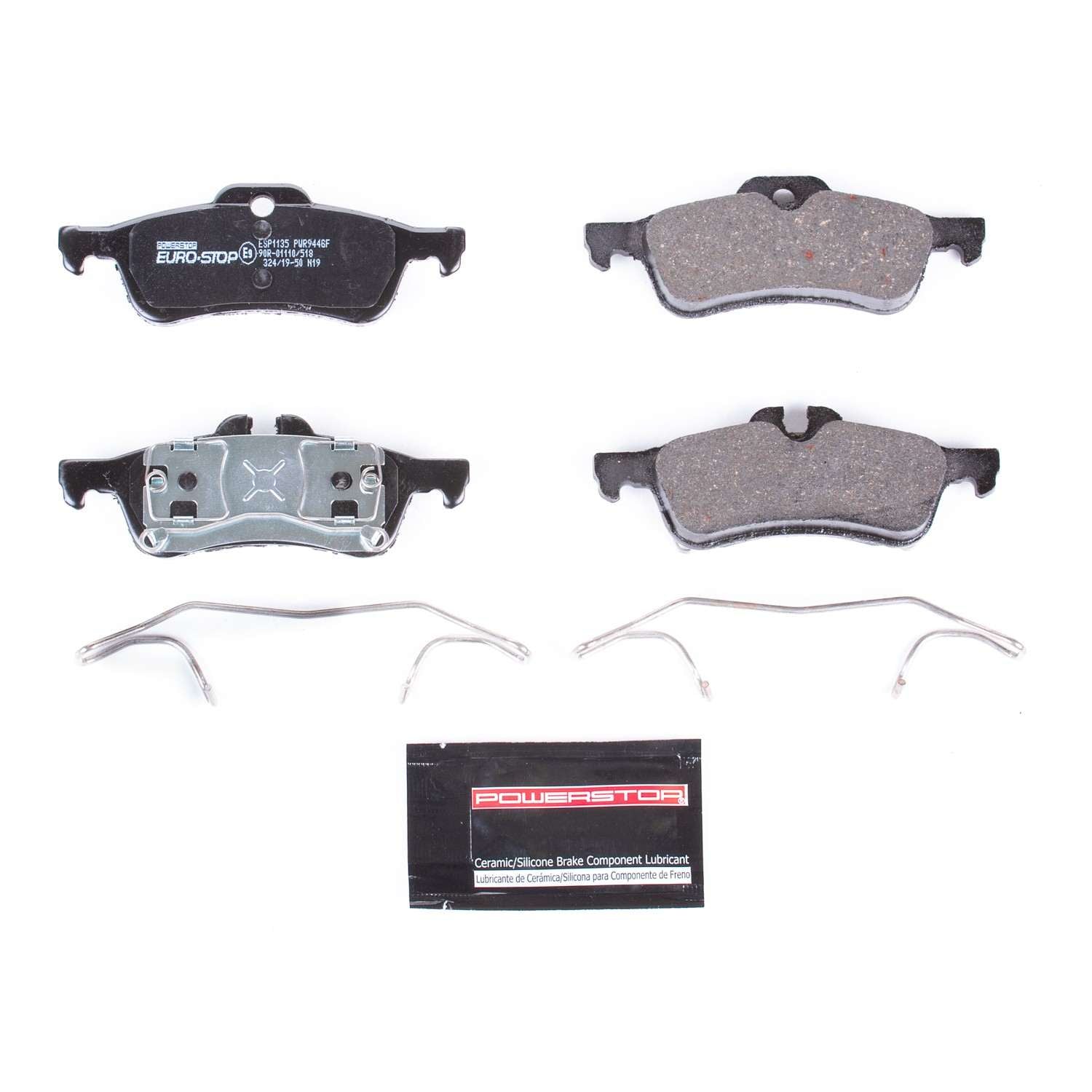 euro-stop by powerstop disc brake pad set  frsport esp1135