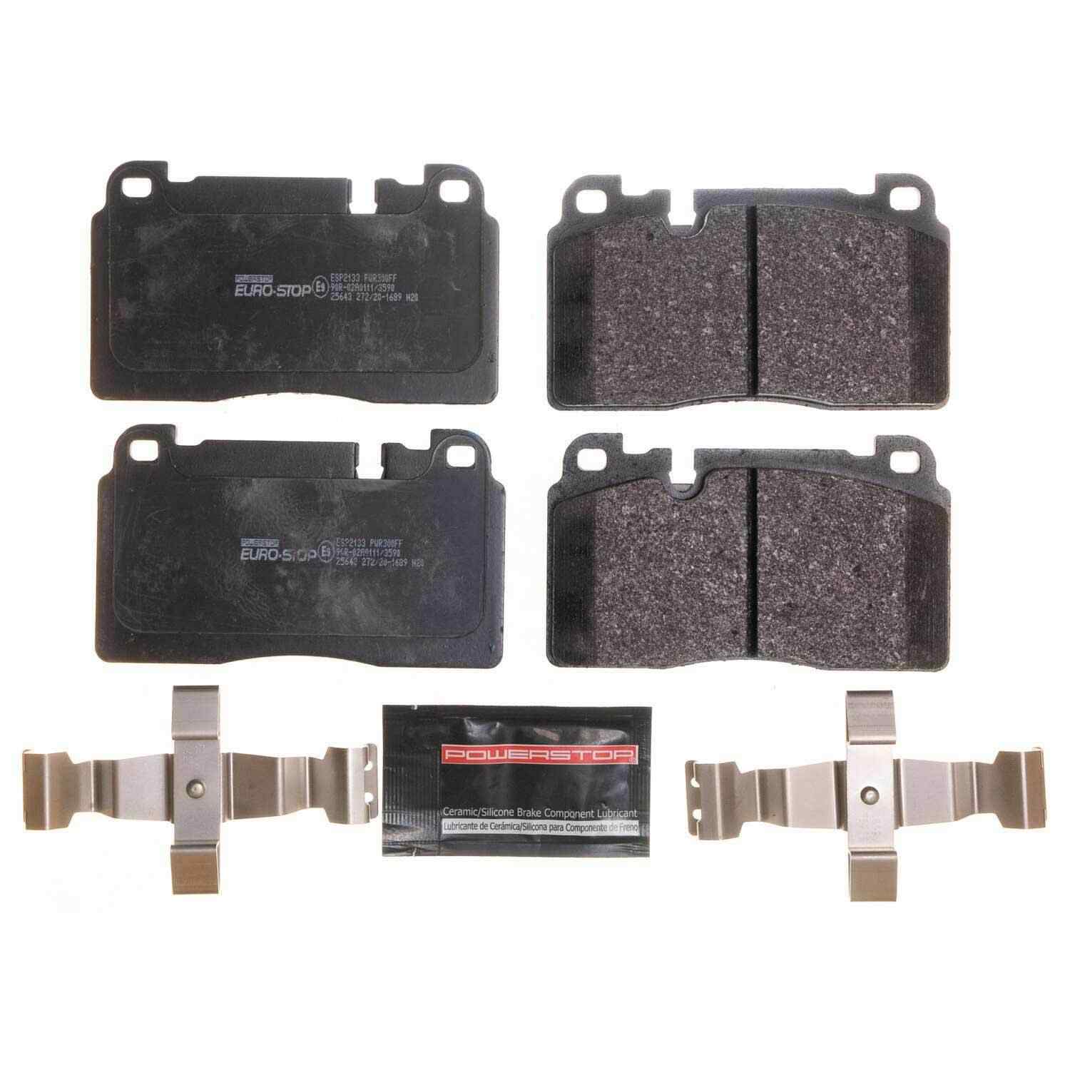 Euro-Stop by PowerStop Disc Brake Pad Set  top view frsport ESP2133