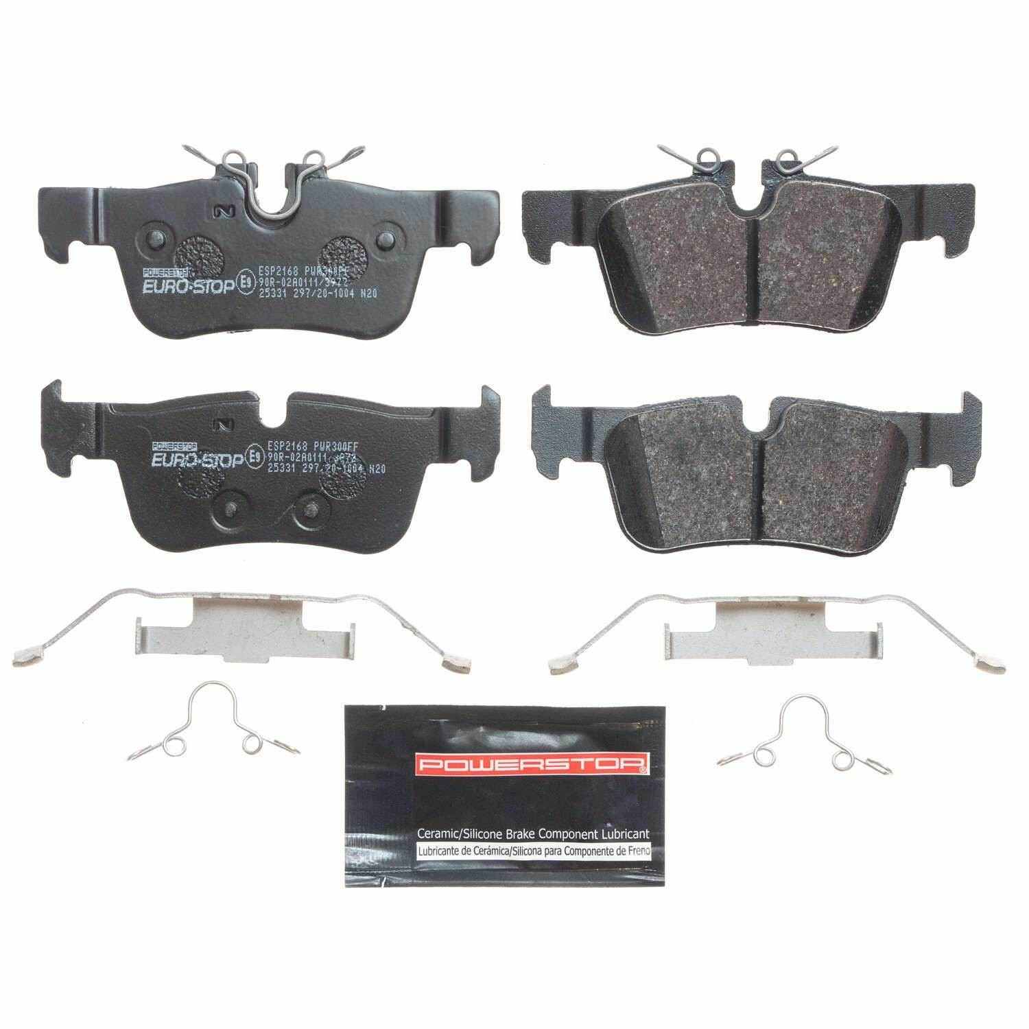 euro-stop by powerstop disc brake pad set  frsport esp2168