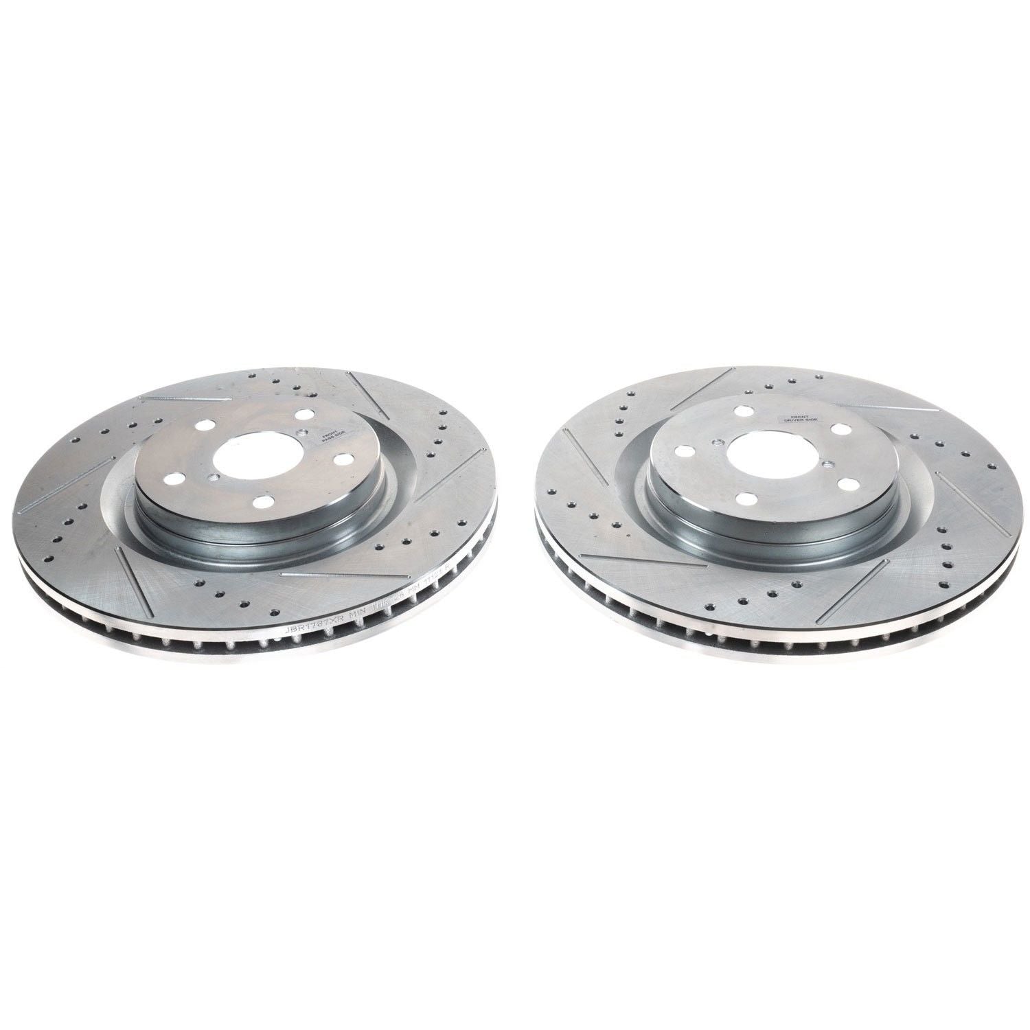 PowerStop Power Stop 19-21 Subaru Forester Front Evolution Drilled & Slotted Rotors - Pair JBR1787XPR