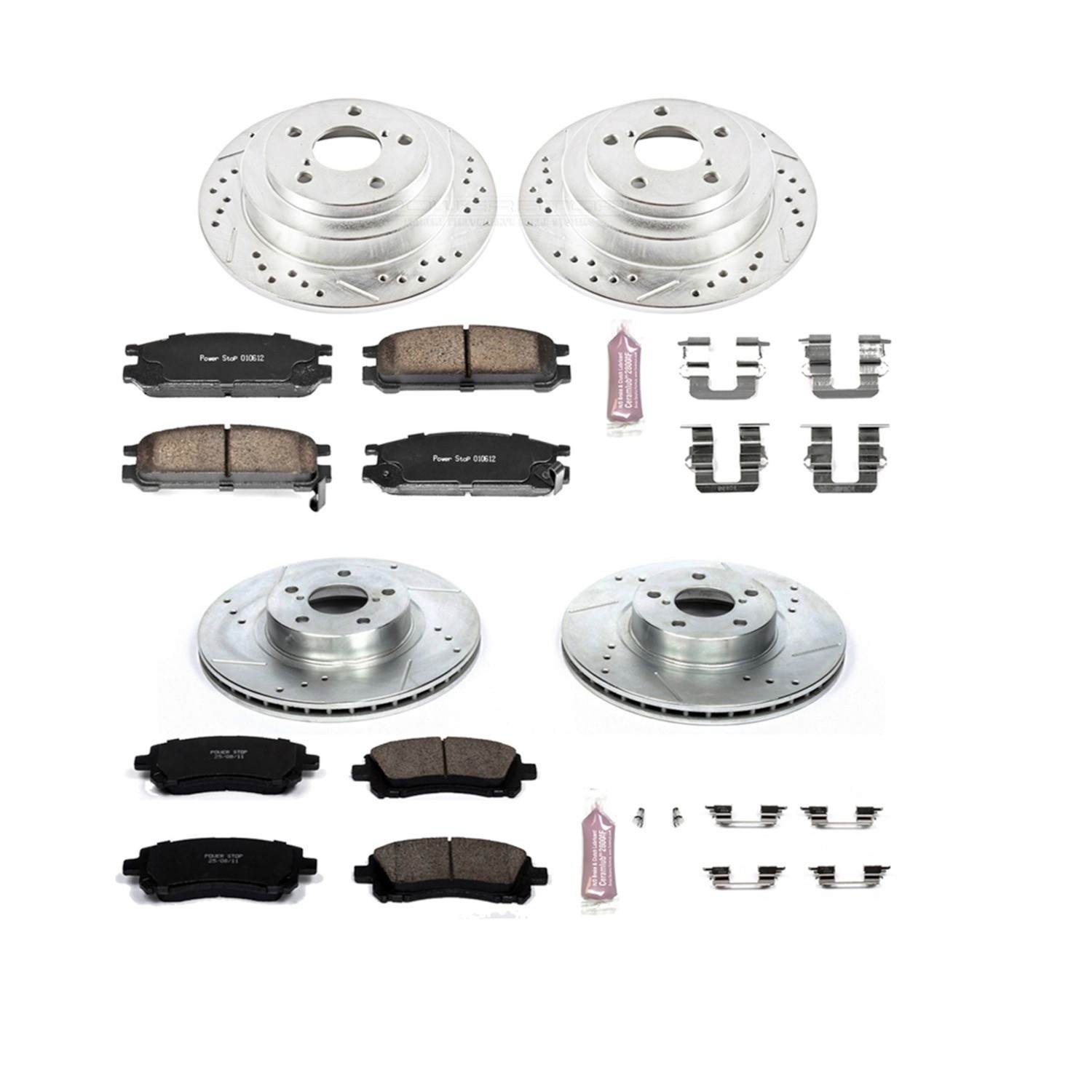 Power Stop 1998 Subaru Impreza Front & Rear Z23 Evolution Sport Brake Kit K1121