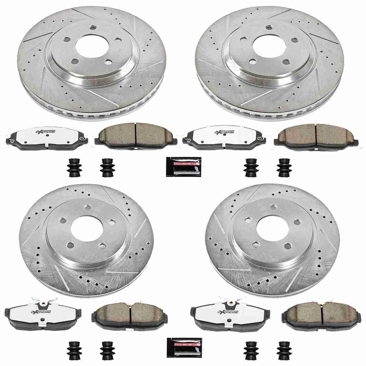 PowerStop Power Stop 05-10 Ford Mustang Front & Rear Z26 Street Warrior Brake Kit K1381-26