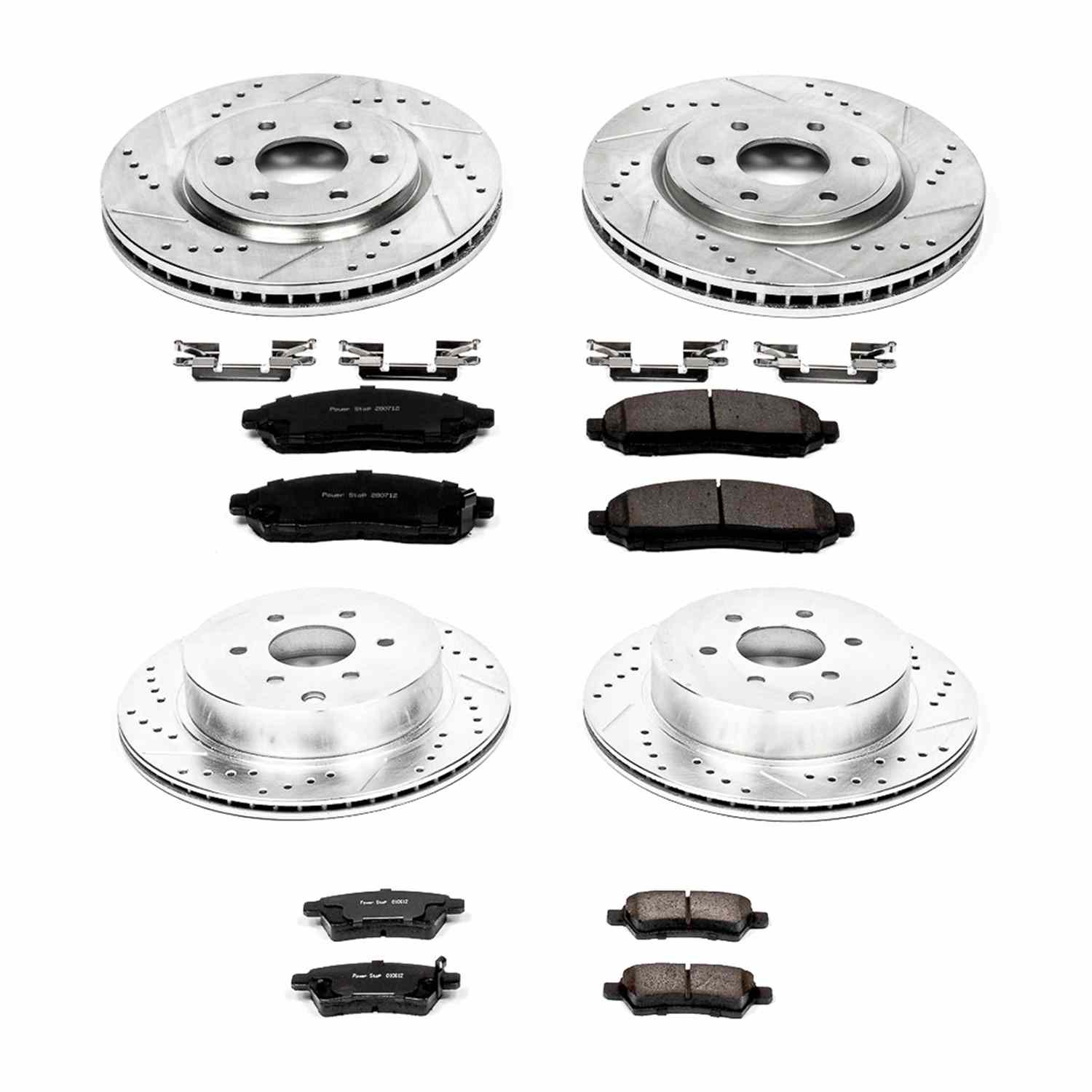 Power Stop 05-12 Nissan Pathfinder Front & Rear Z23 Evolution Sport Brake Kit K144