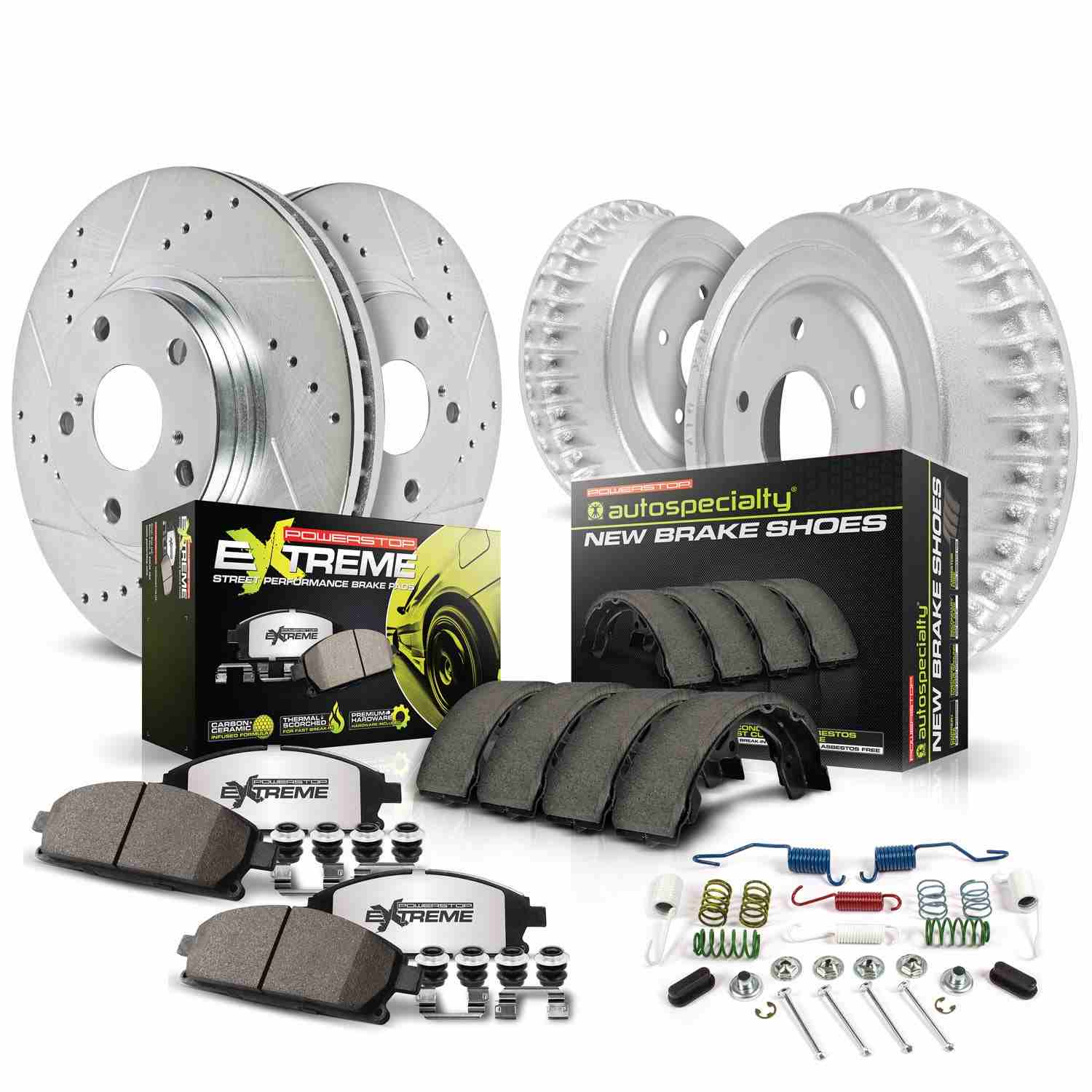 PowerStop Power Stop 1975 Buick Apollo Front & Rear Z26 Street Warrior Brake Kit K15019DK-26