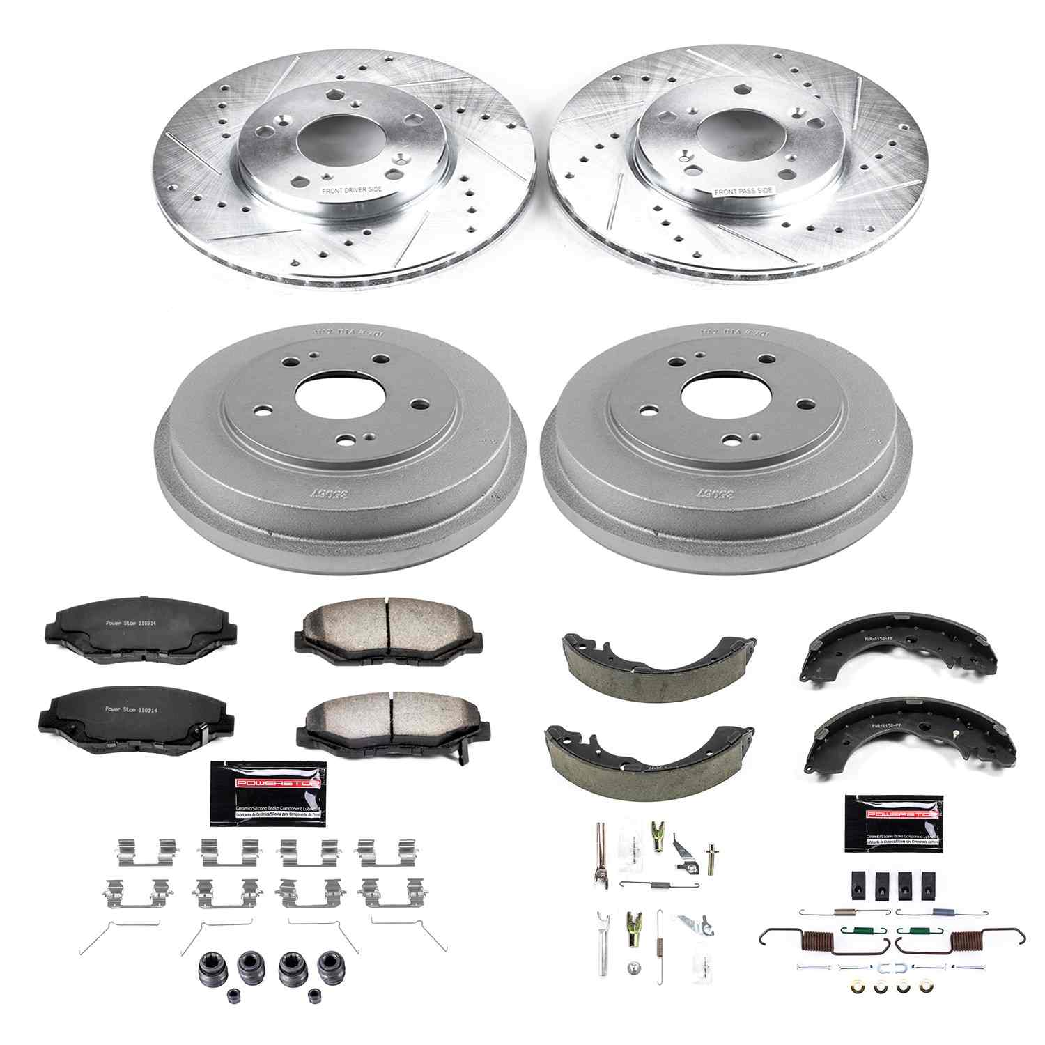 PowerStop Power Stop 03-07 Honda Accord Front & Rear Z36 Truck & Tow Brake Kit K15107DK-36