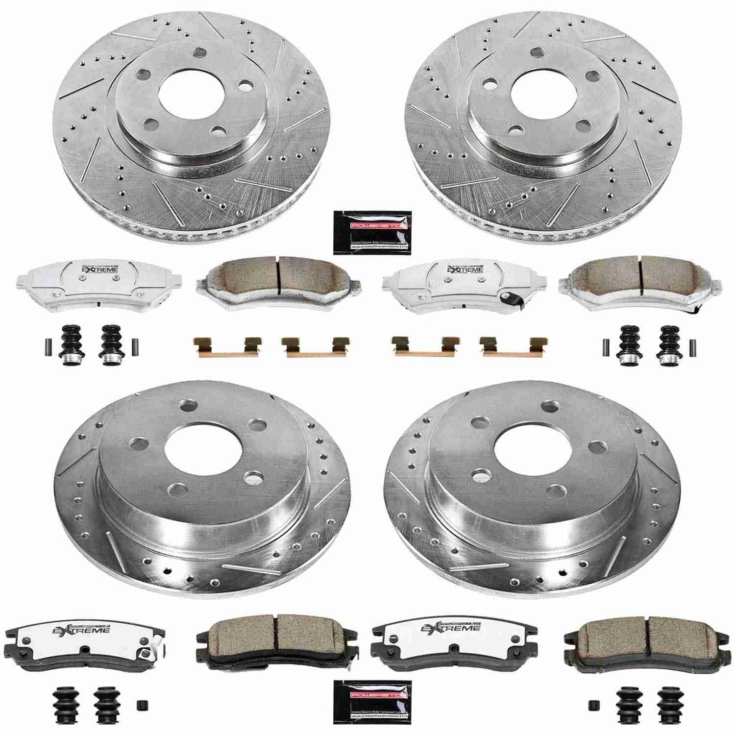 PowerStop Power Stop 00-05 Chevrolet Impala Front & Rear Z26 Street Warrior Brake Kit K1544-26