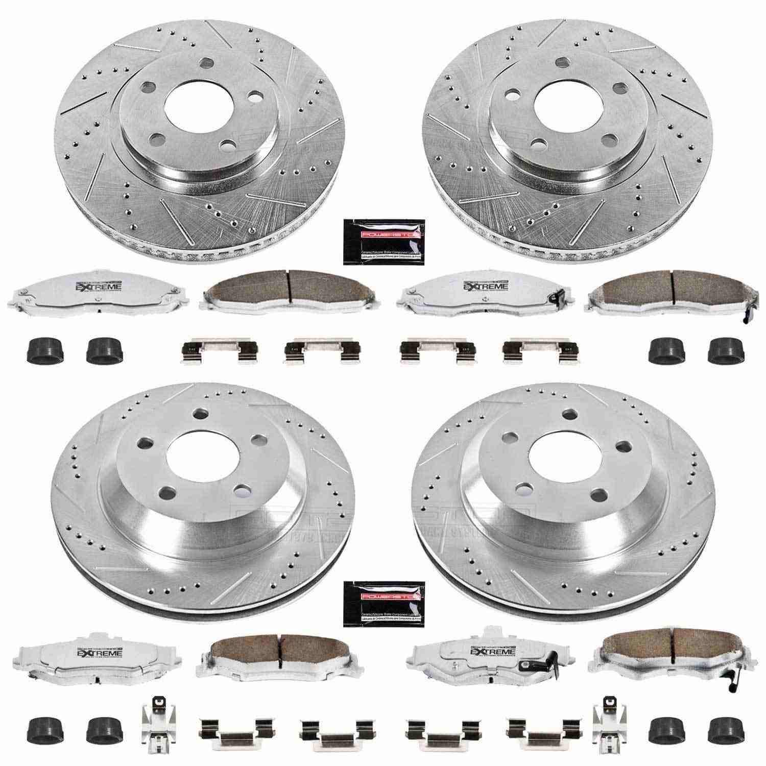 PowerStop Power Stop 98-02 Chevrolet Camaro Front & Rear Z26 Street Warrior Brake Kit K1548-26