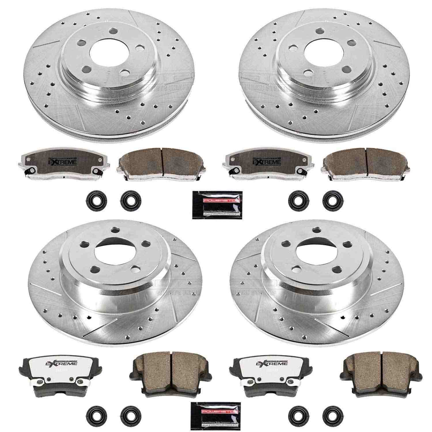 PowerStop Power Stop 05-19 Chrysler 300 Front & Rear Z26 Street Warrior Brake Kit K1715-26