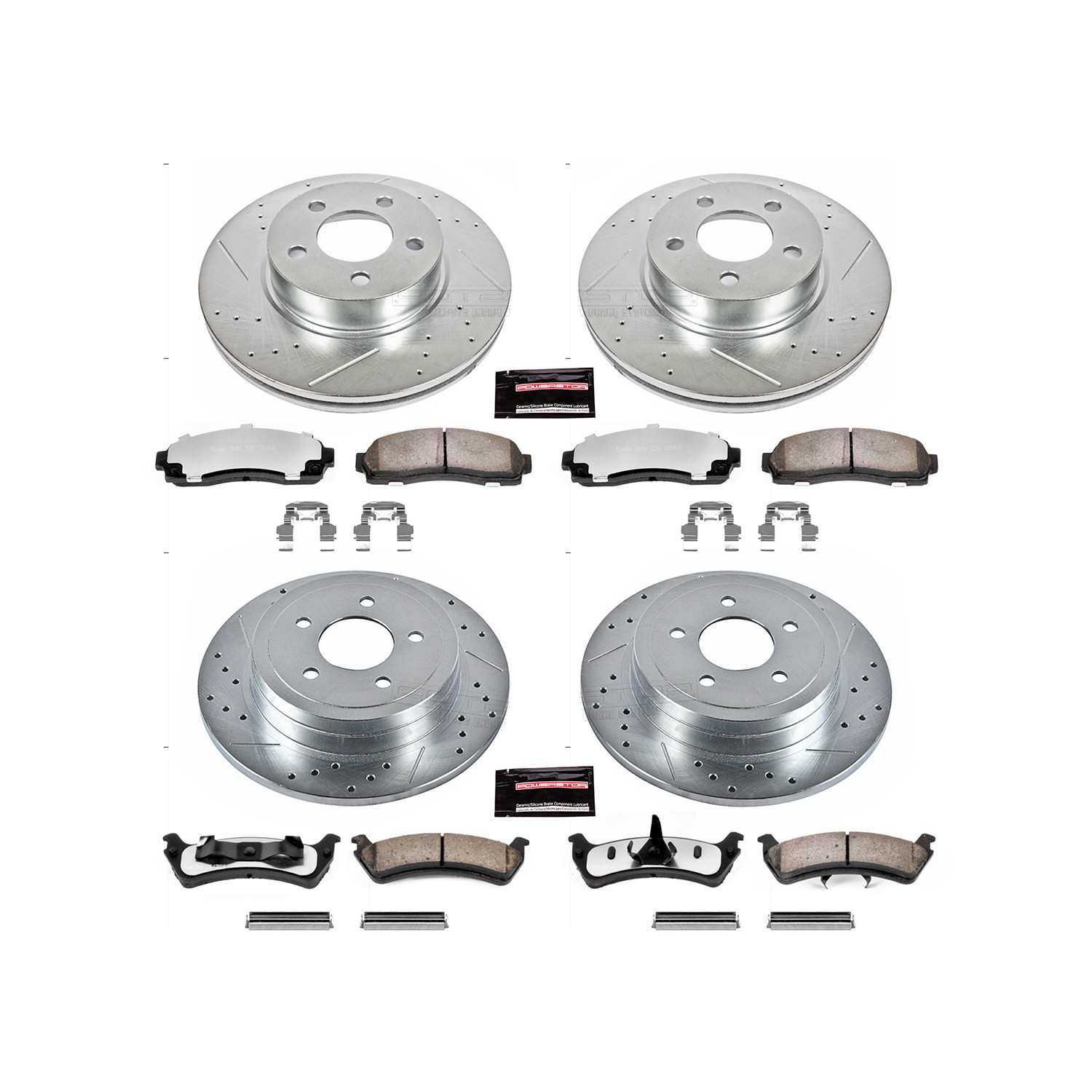 PowerStop Power Stop 2003 Ford Explorer Sport Front & Rear Z36 Truck & Tow Brake Kit K1924-36