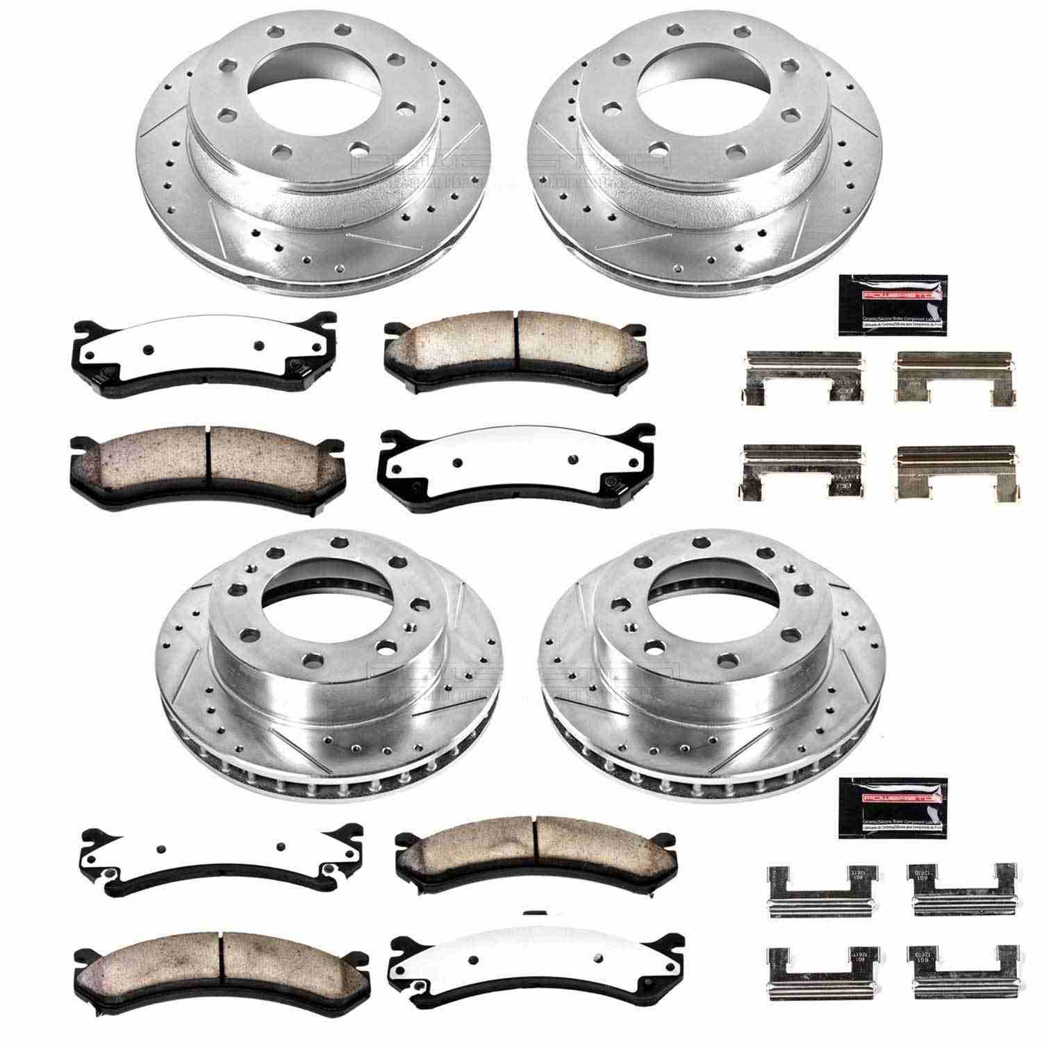 PowerStop Power Stop 01-03 Chevrolet Silverado 1500 HD Front & Rear Z36 Truck & Tow Brake Kit K2023-36