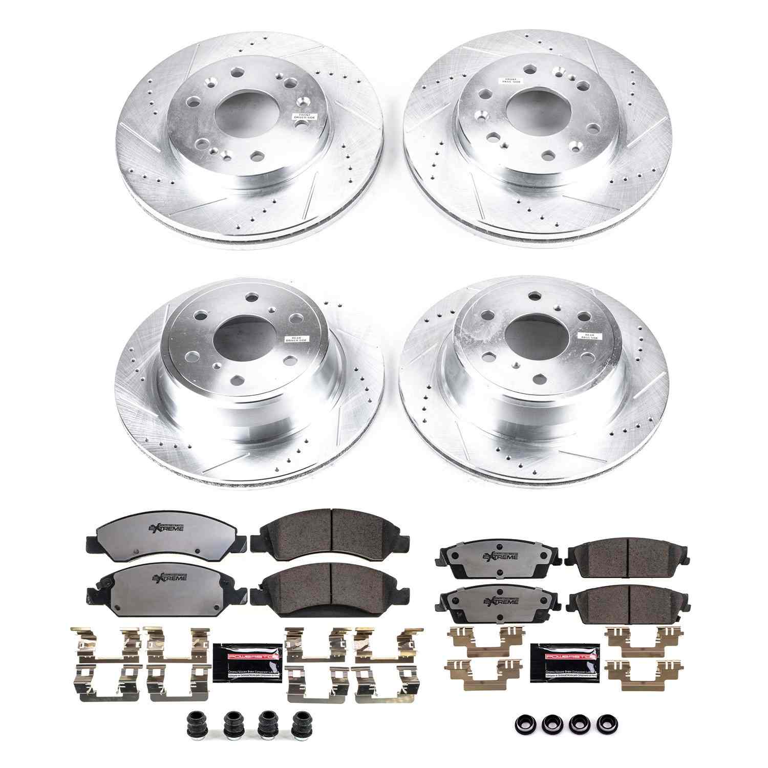 PowerStop Power Stop 08-14 Cadillac Escalade Front & Rear Z36 Truck & Tow Brake Kit K2070-36