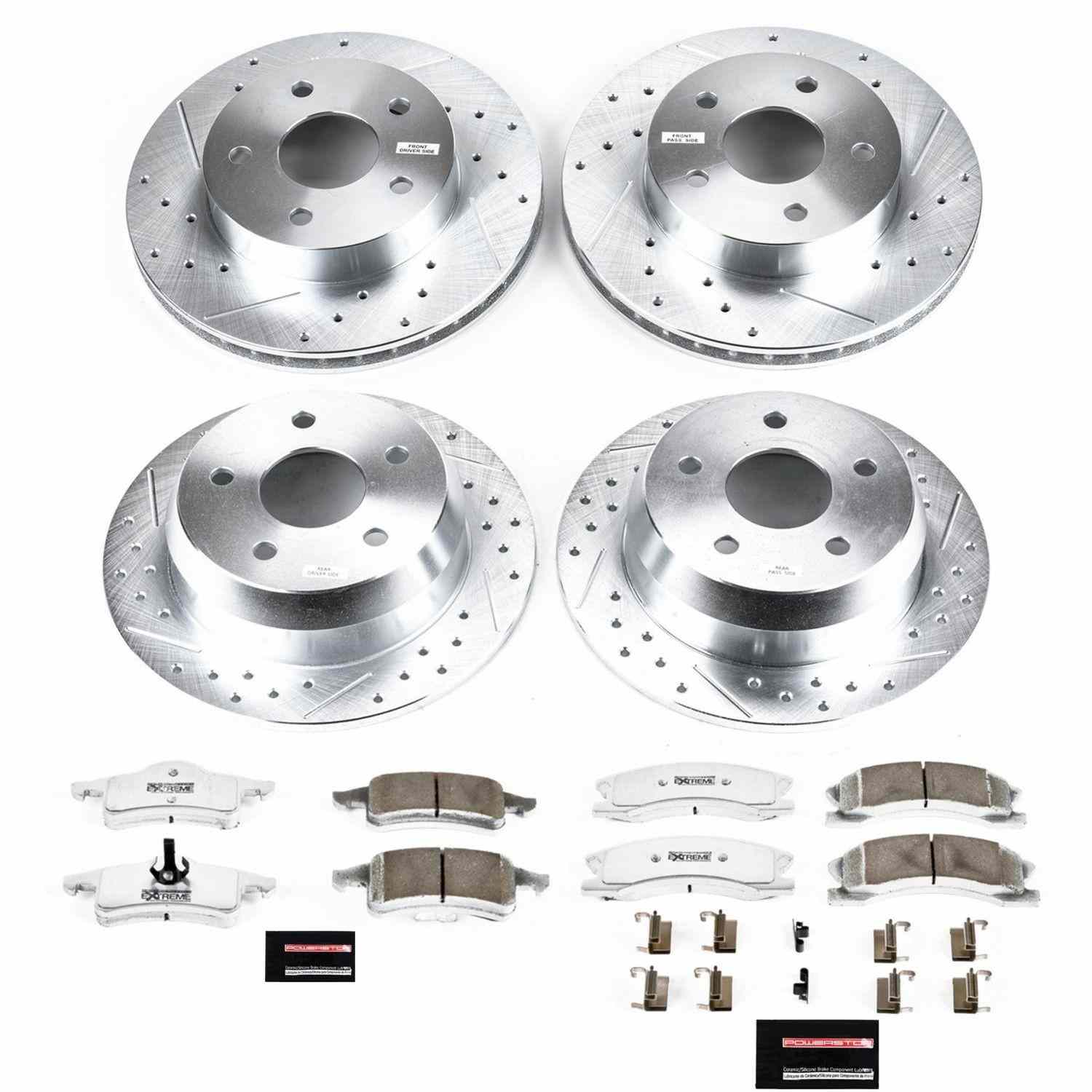 PowerStop Power Stop 99-04 Jeep Grand Cherokee Front & Rear Z26 Street Warrior Brake Kit K2150-26