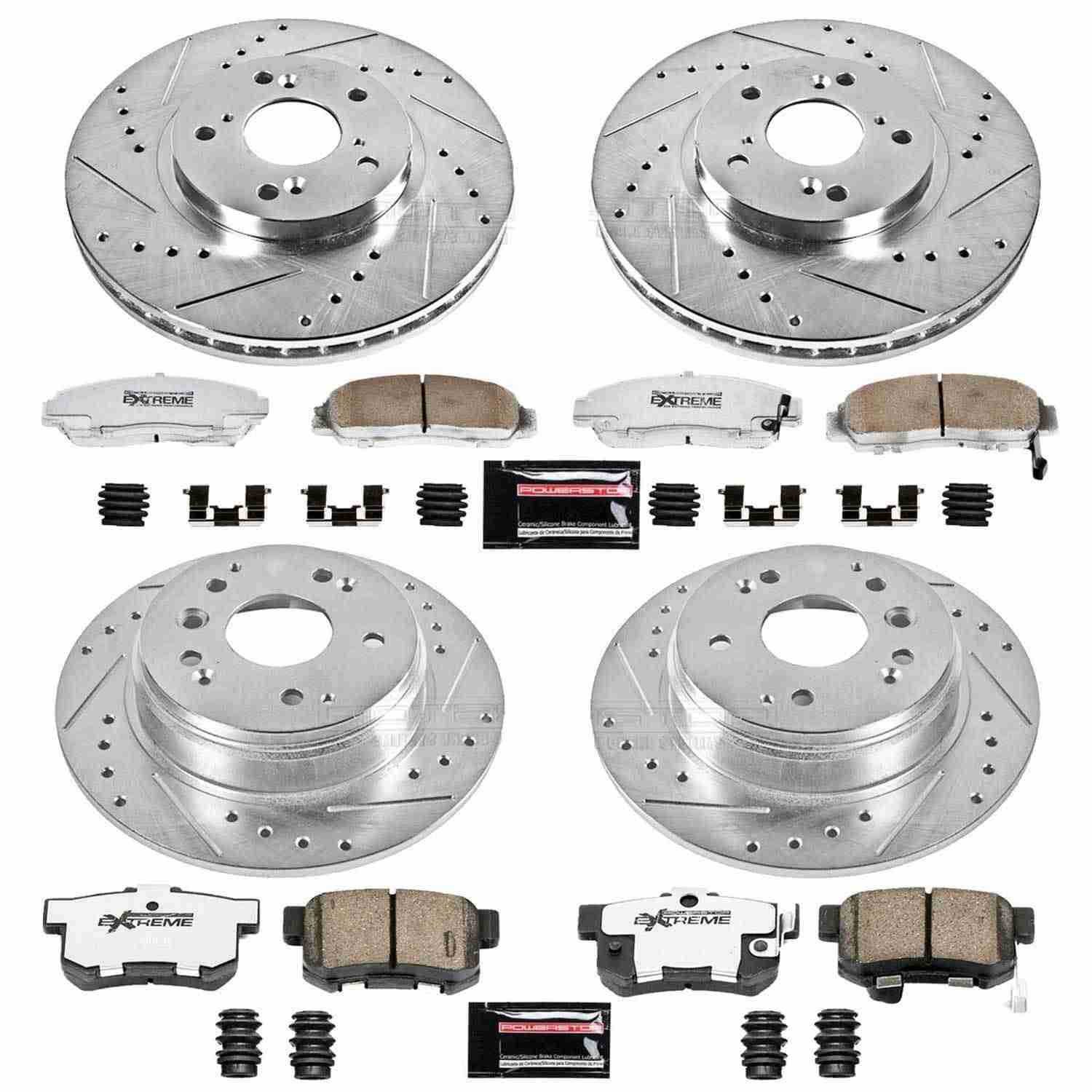 PowerStop Power Stop 04-08 Acura TL Front & Rear Z26 Street Warrior Brake Kit K2298-26