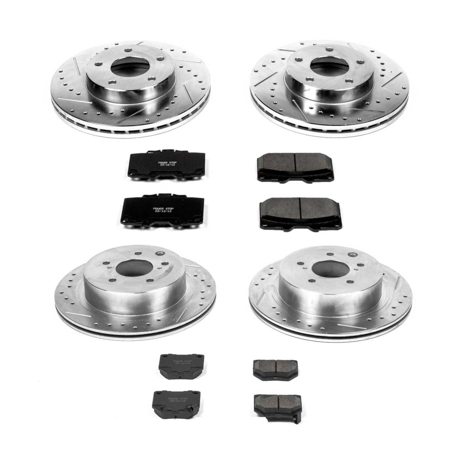 Power Stop 89-90 Nissan 300ZX Front & Rear Z23 Evolution Sport Brake Kit K2753