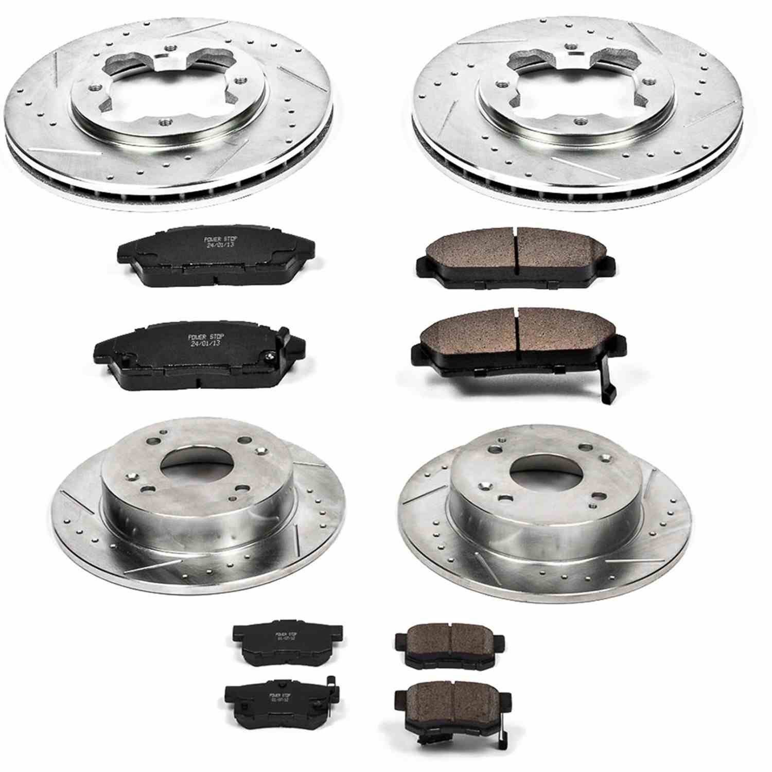 Power Stop 91-93 Honda Accord Front & Rear Z23 Evolution Sport Brake Kit K2773