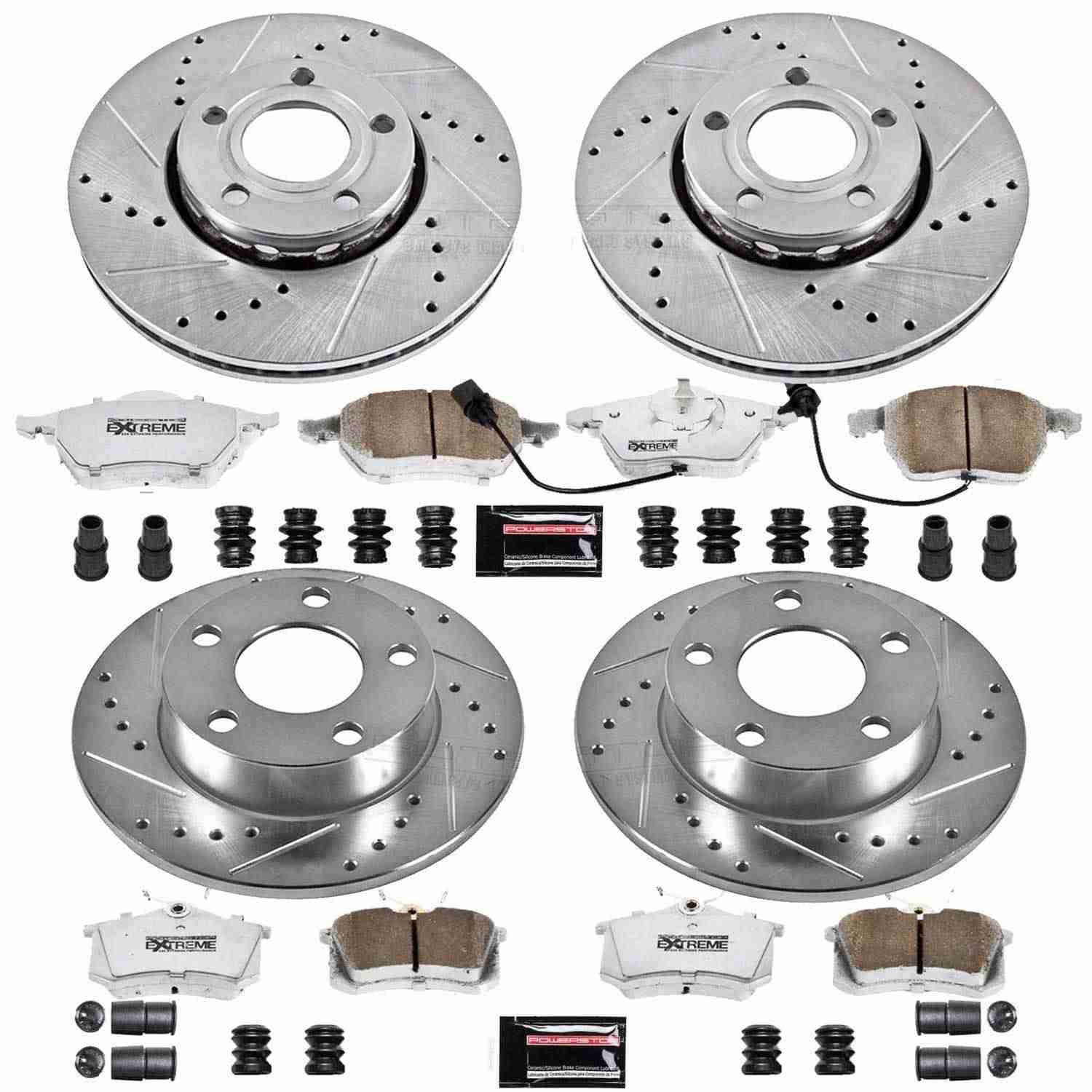 PowerStop Power Stop 99-05 Volkswagen Passat Front & Rear Z26 Street Warrior Brake Kit K2800-26