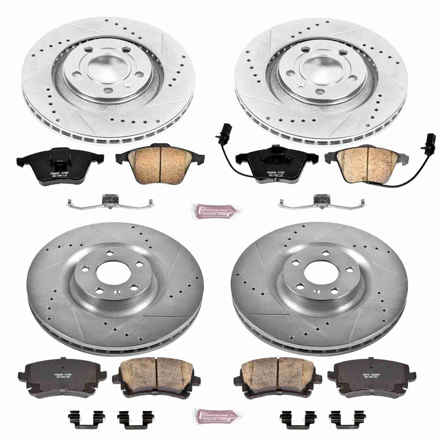 Power Stop 04-09 Audi S4 Front & Rear Z23 Evolution Sport Brake Kit K4010