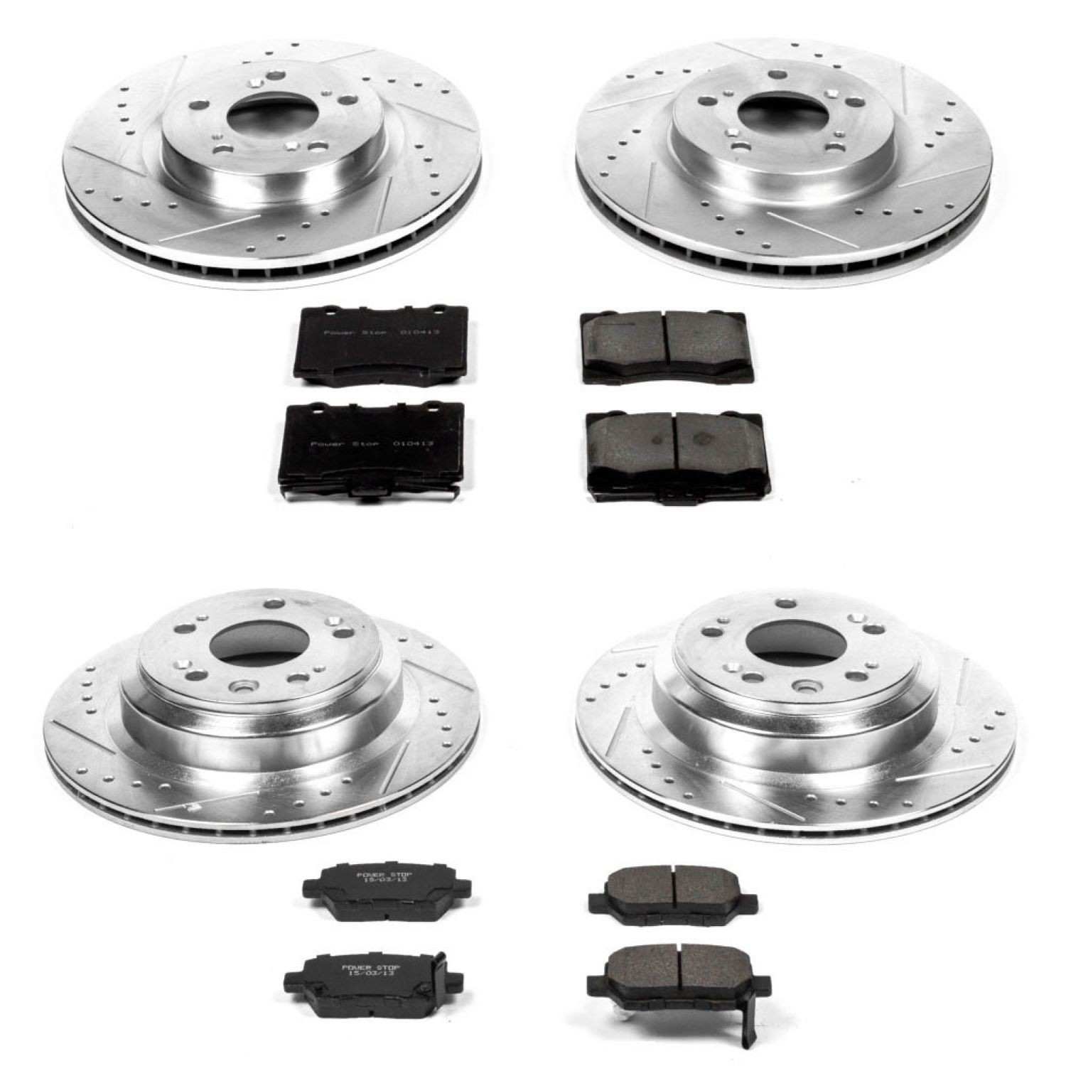 Power Stop 05-12 Acura RL Front & Rear Z23 Evolution Sport Brake Kit K4045