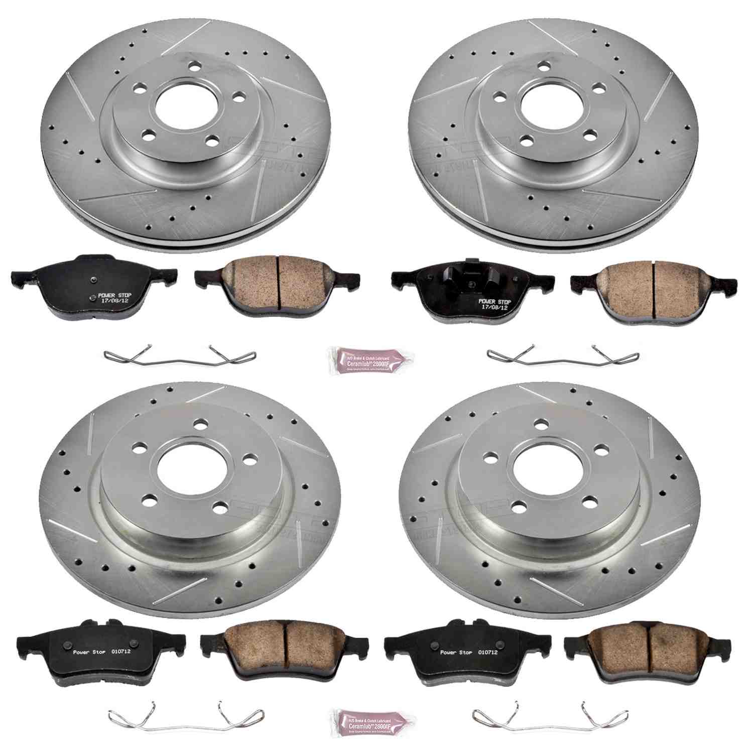 Power Stop 08-13 Volvo C30 Front & Rear Z23 Evolution Sport Brake Kit K4051