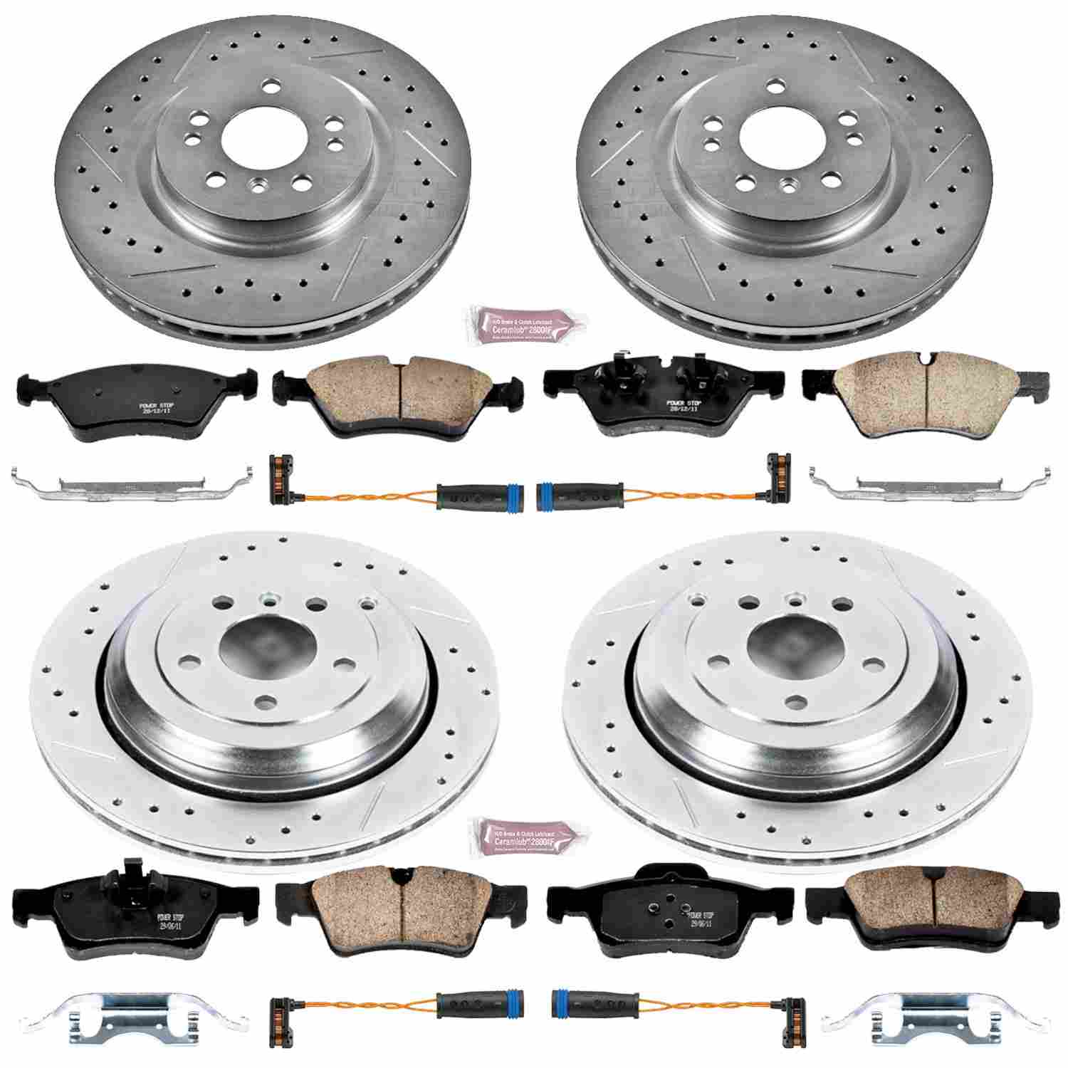 Power Stop 06-07 Mercedes-Benz ML500 Front & Rear Z23 Evolution Sport Brake Kit K4085