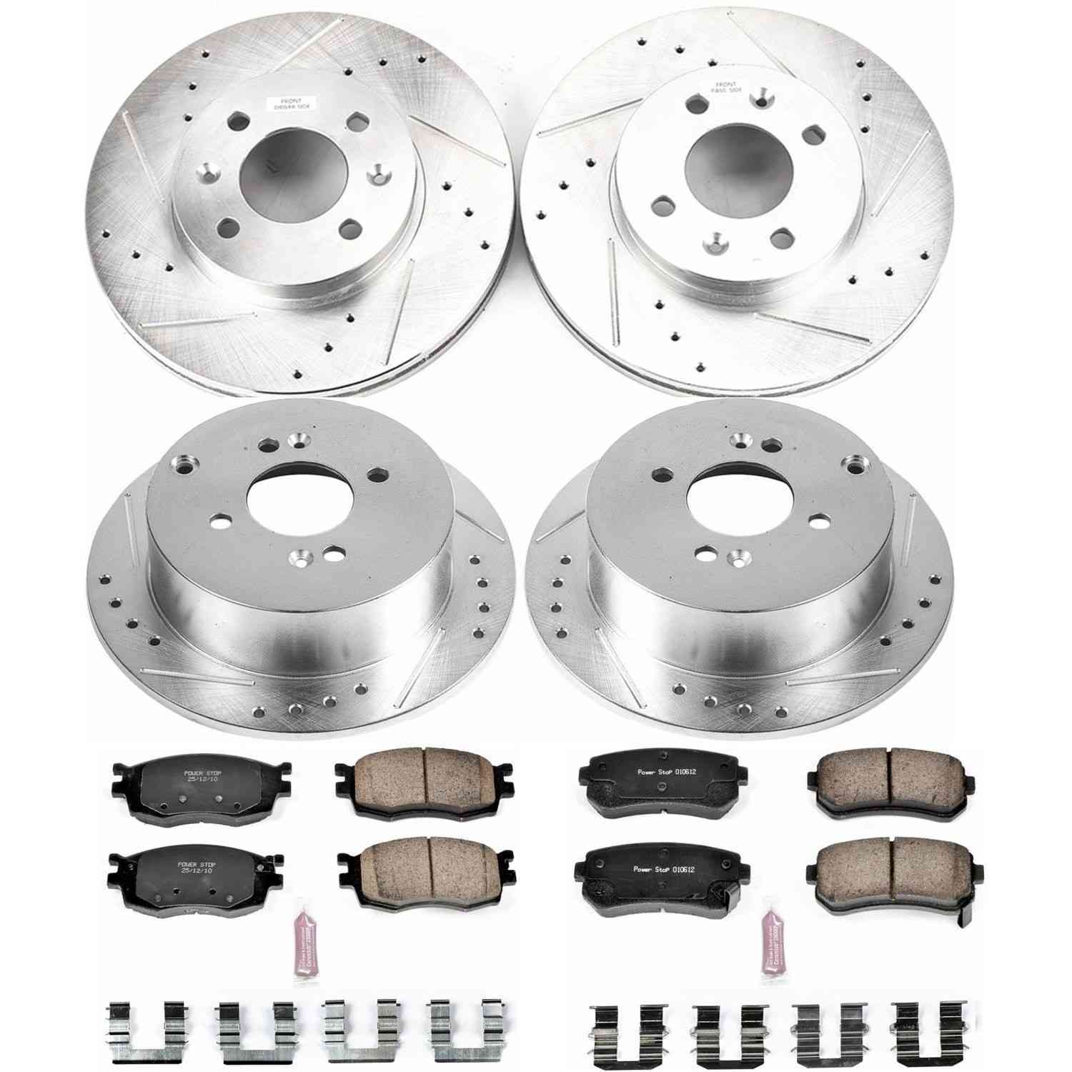 Power Stop 06-07 Hyundai Accent Front & Rear Z23 Evolution Sport Brake Kit K4091