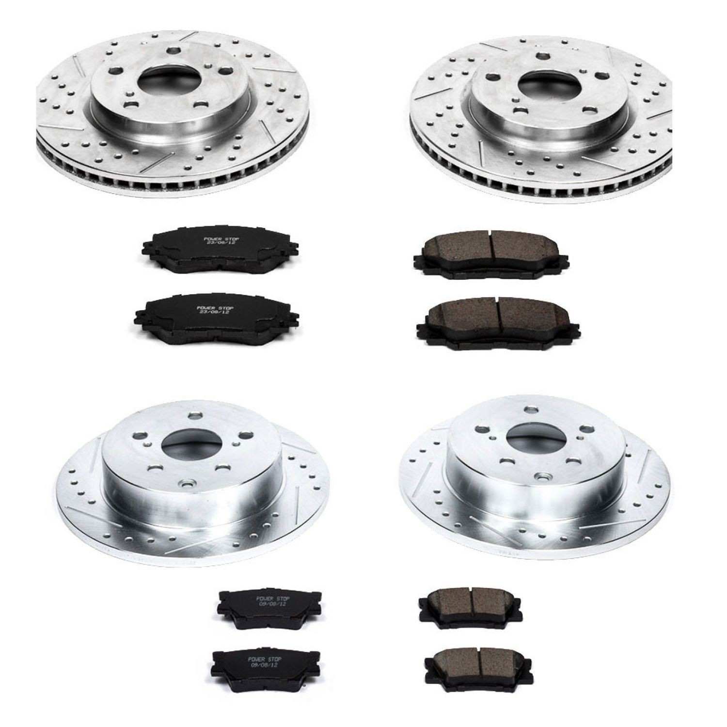 Power Stop 10-12 Lexus HS250h Front & Rear Z23 Evolution Sport Brake Kit K4100