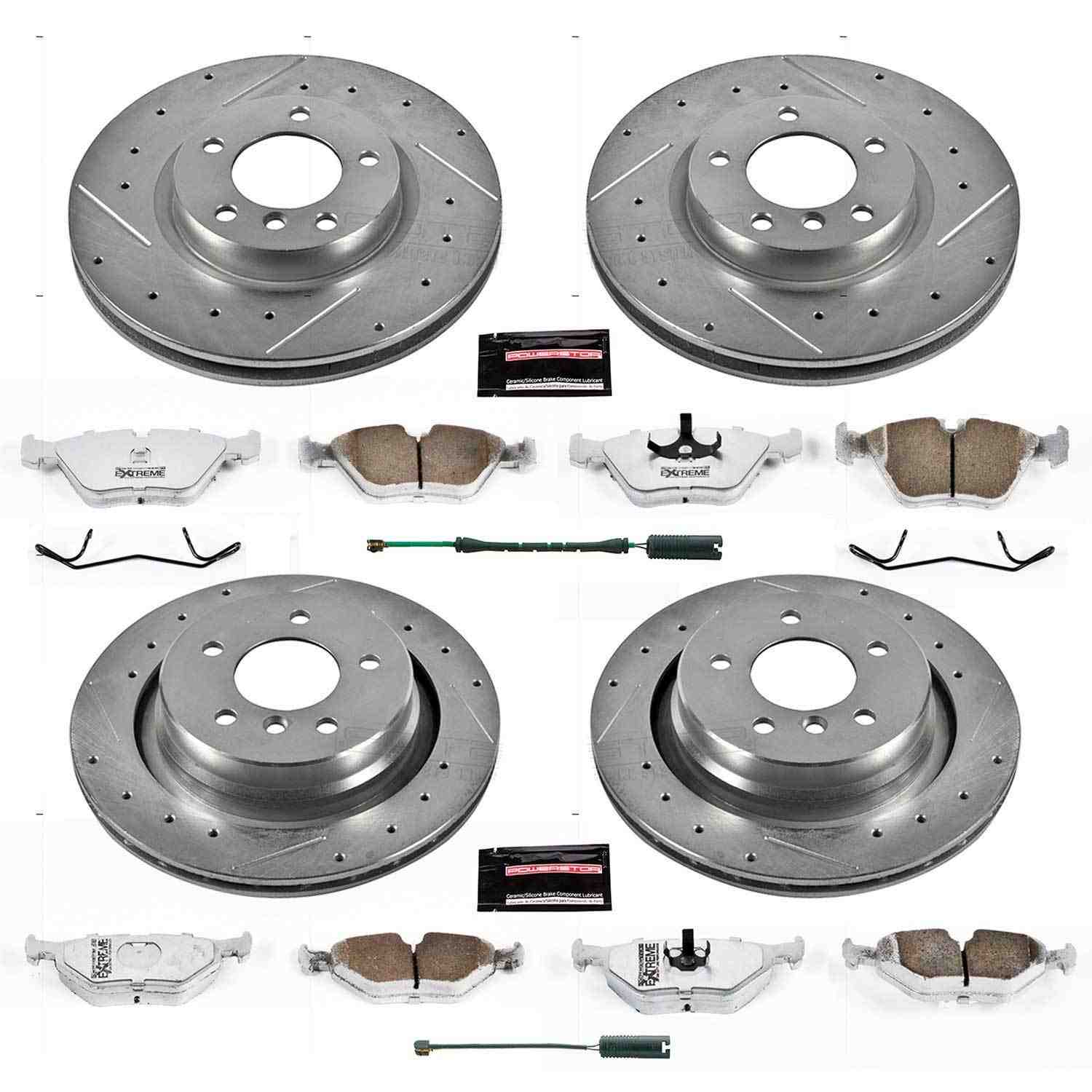 PowerStop Power Stop 95-99 BMW M3 Front & Rear Z26 Street Warrior Brake Kit K4229-26