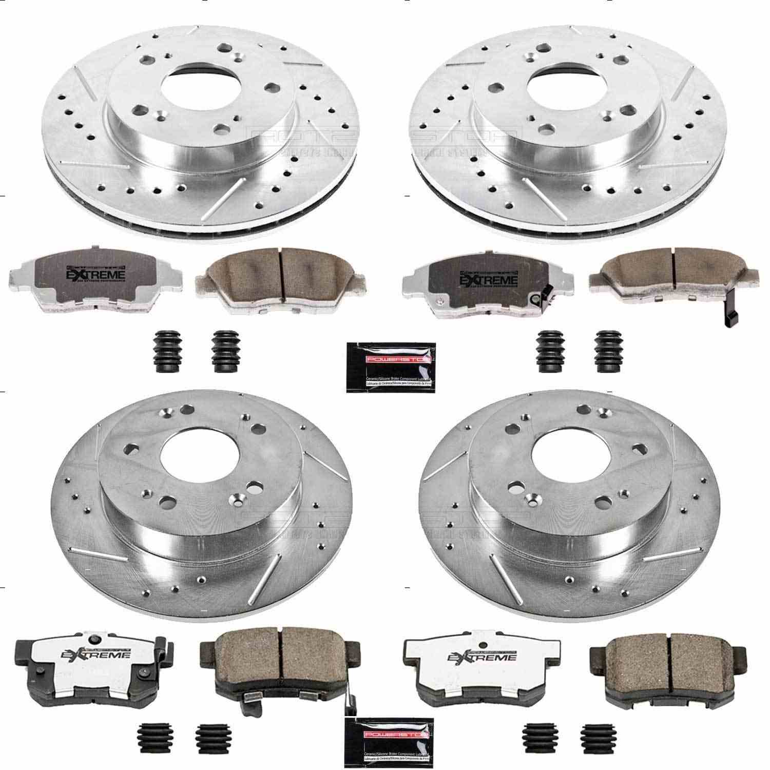 PowerStop Power Stop 09-11 Honda Civic Front & Rear Z26 Street Warrior Brake Kit K4276-26