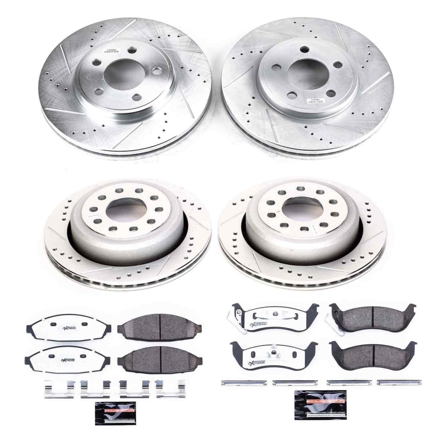 Power Stop 03-11 Lincoln Town Car Front & Rear Z26 Street Warrior Brake Kit K4486-26