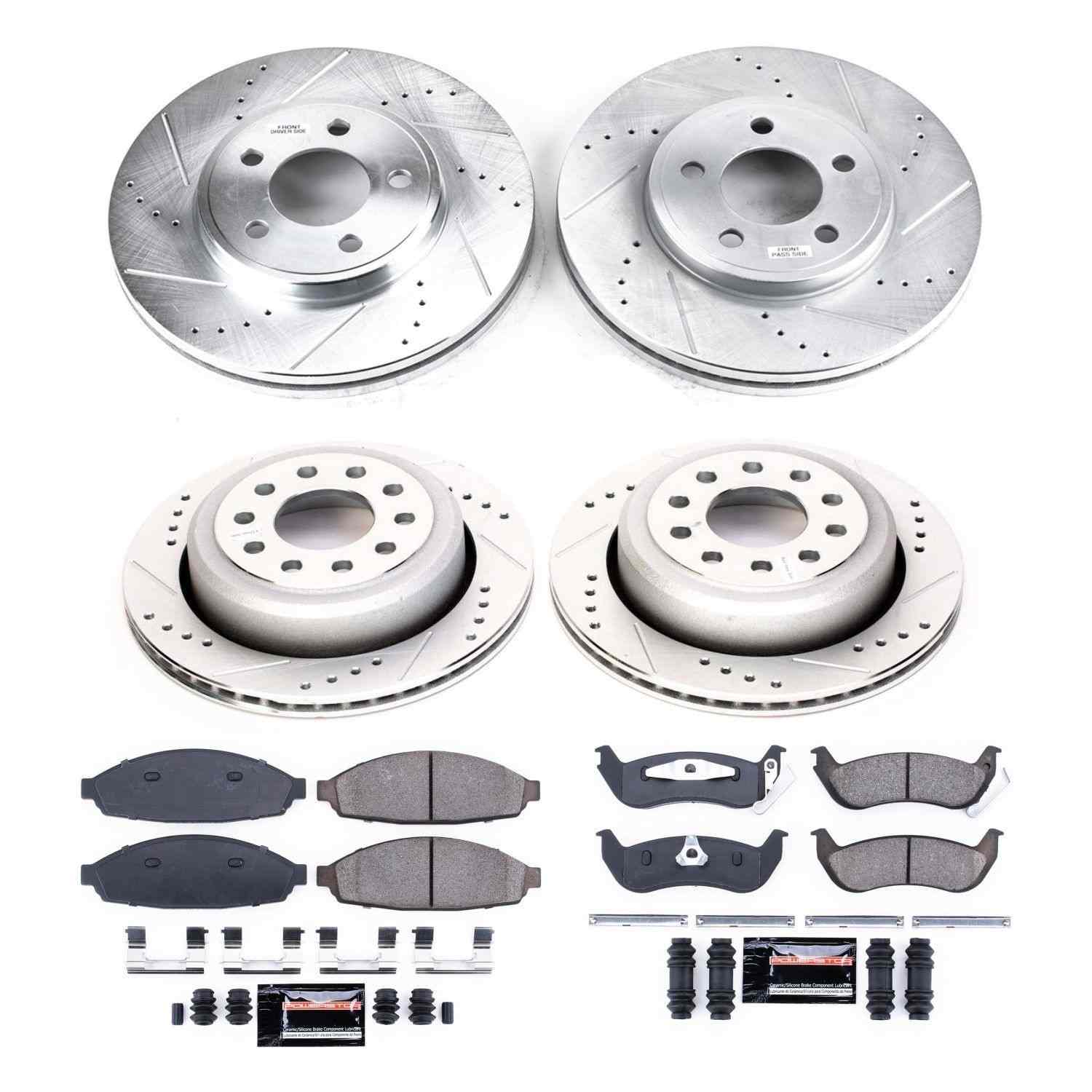 Power Stop 03-11 Lincoln Town Car Front & Rear Z23 Evolution Sport Brake Kit K4486