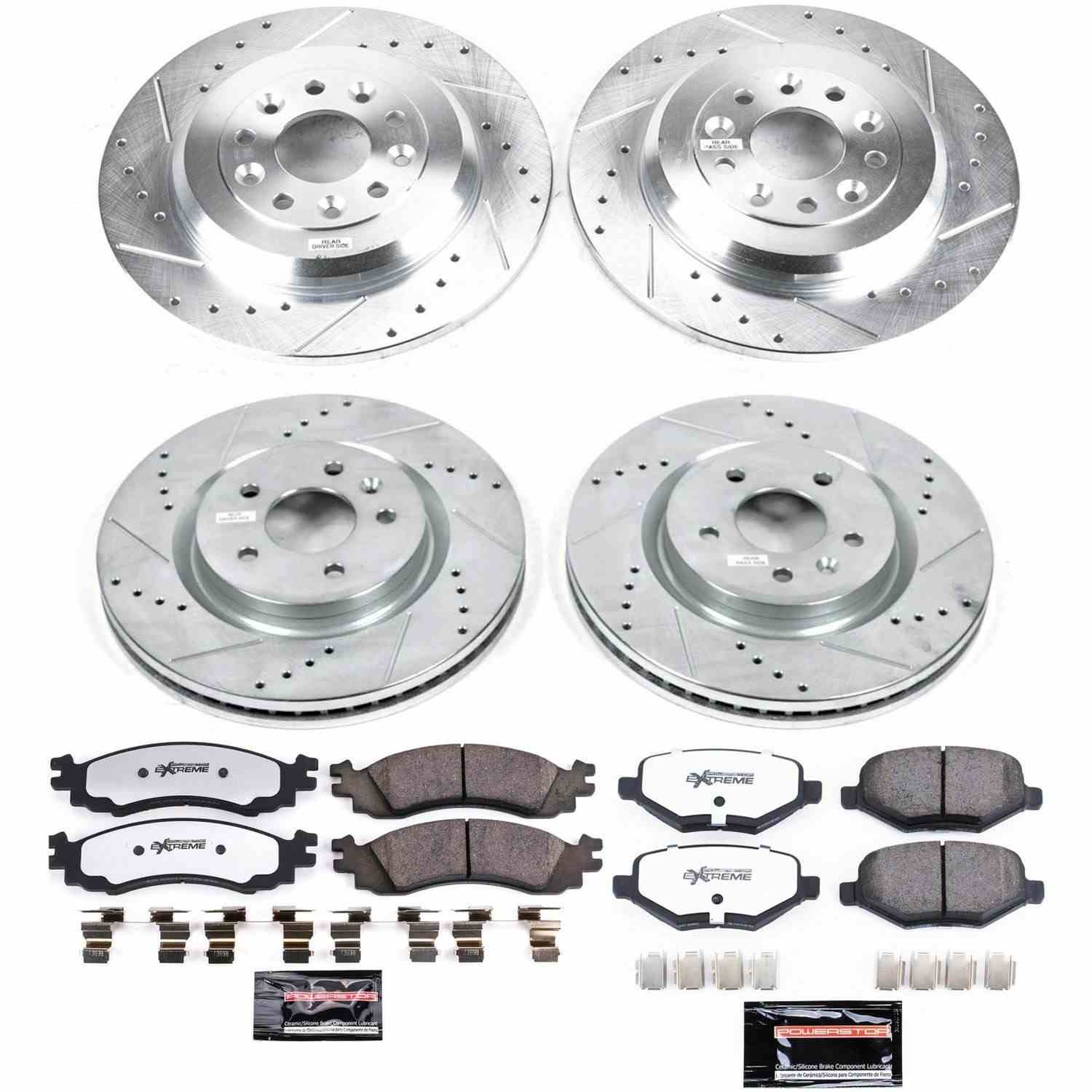 PowerStop Power Stop 11-12 Ford Taurus Front & Rear Z36 Truck & Tow Brake Kit K5582-36