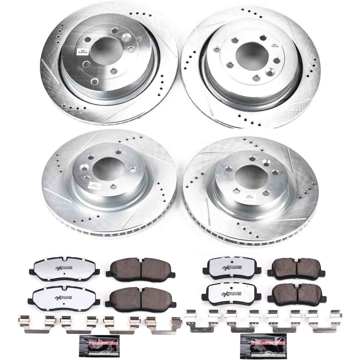 PowerStop Power Stop 06-09 Land Rover Range Rover Sport Front & Rear Z36 Truck & Tow Brake Kit K6048-36