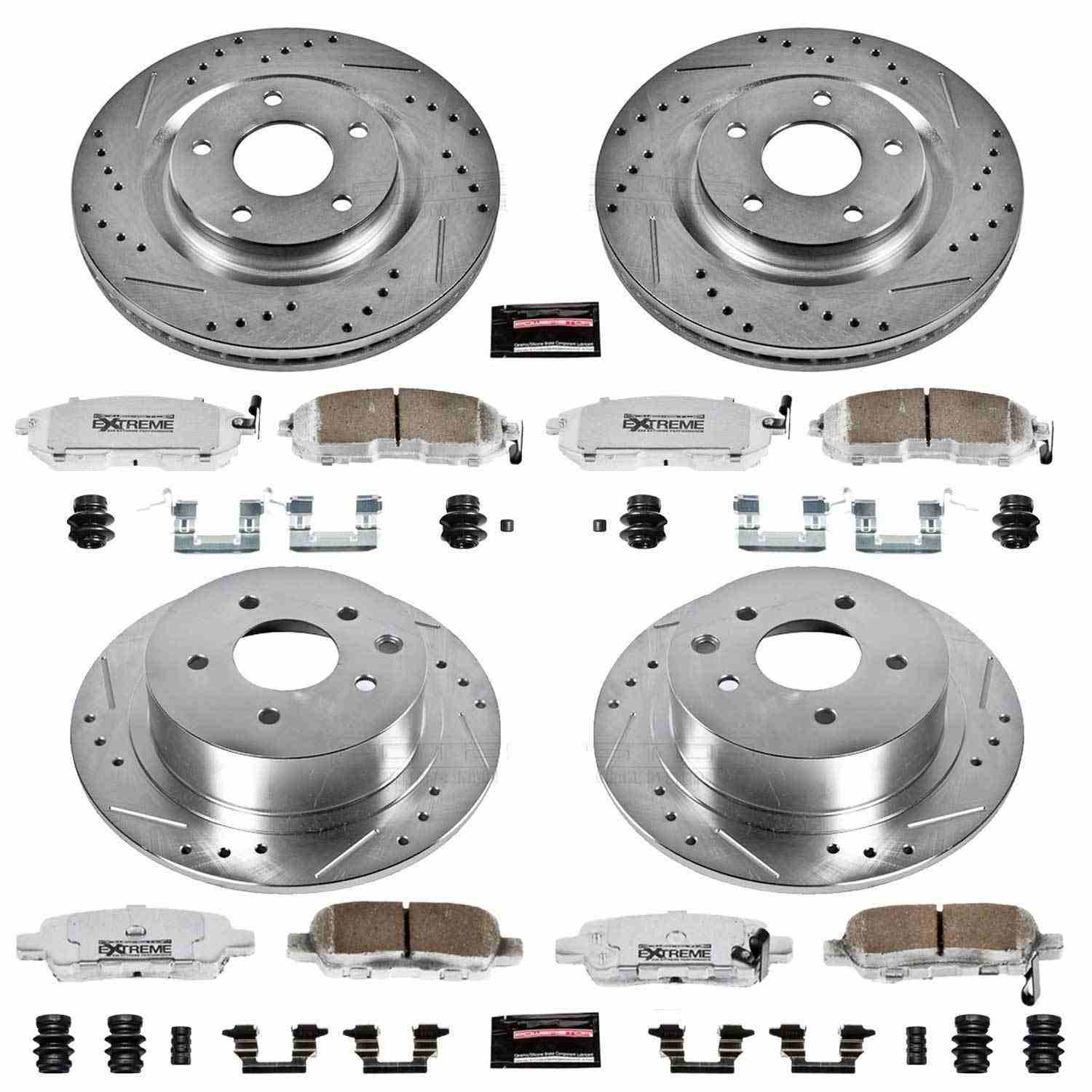 PowerStop Power Stop 11-17 Nissan Juke Front & Rear Z26 Street Warrior Brake Kit K6095-26