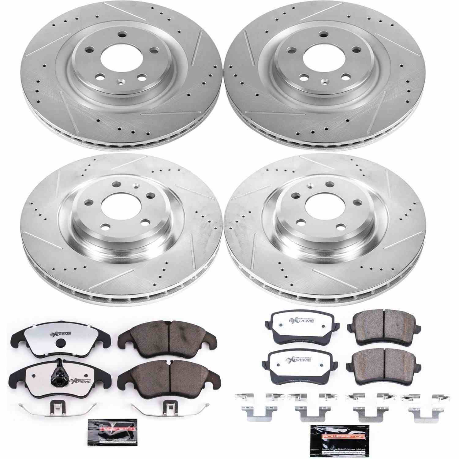 PowerStop Power Stop 2011 Audi S4 Front & Rear Z26 Street Warrior Brake Kit K6155-26