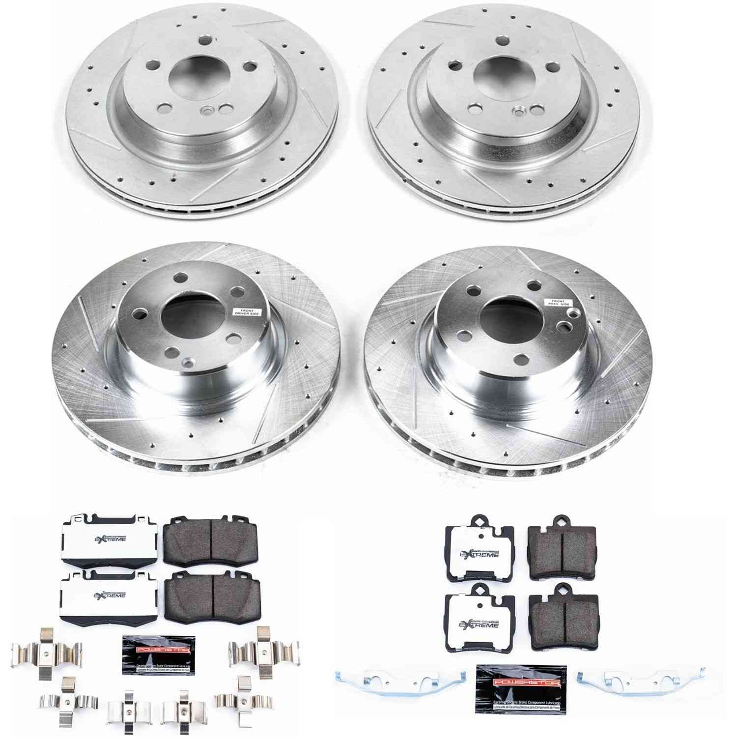 PowerStop Power Stop 2003 Mercedes-Benz S430 Front & Rear Z26 Street Warrior Brake Kit K6746-26