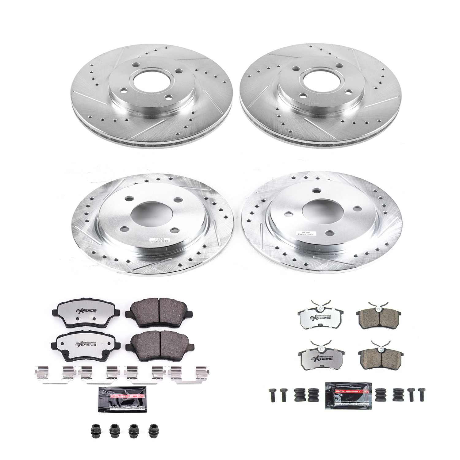 Power Stop 14-19 Ford Fiesta Front & Rear Z26 Street Warrior Brake Kit K7002-26