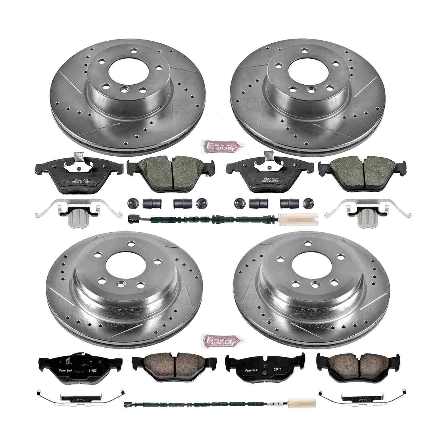 Power Stop 13-15 BMW X1 Front & Rear Z23 Evolution Sport Brake Kit K7024