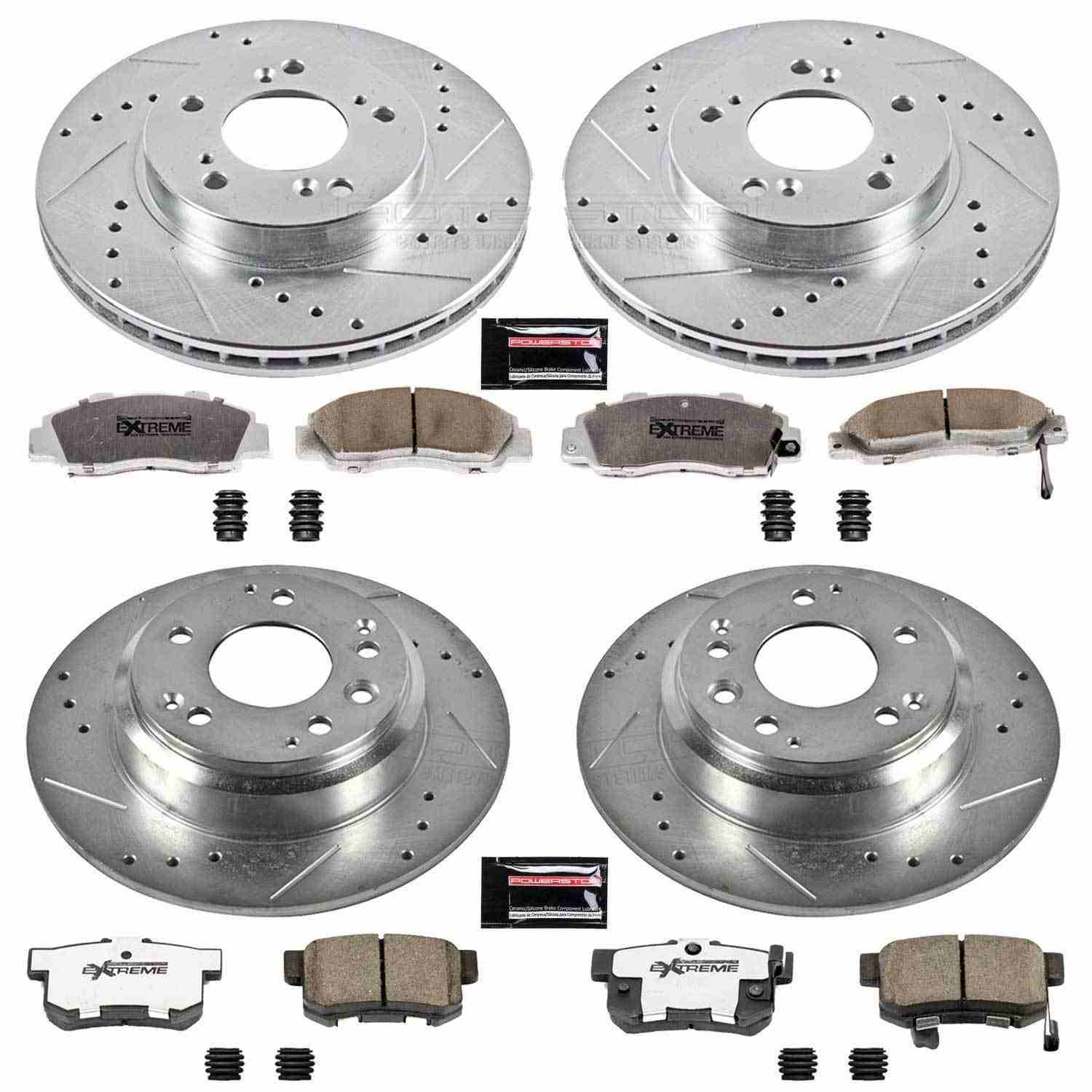 PowerStop Power Stop 96-98 Acura RL Front & Rear Z26 Street Warrior Brake Kit K705-26