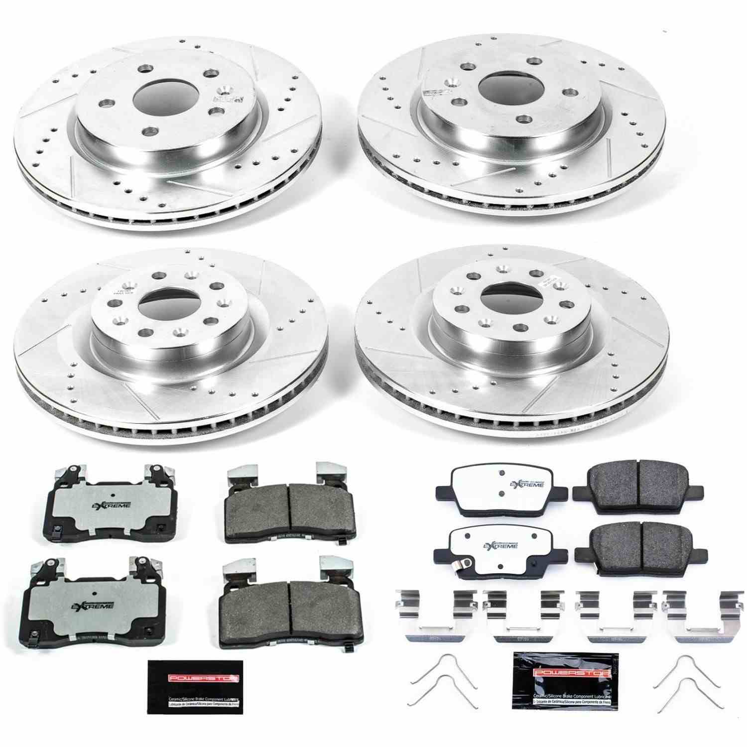 PowerStop Power Stop 16-18 Cadillac CT6 Front & Rear Z26 Street Warrior Brake Kit K7292-26