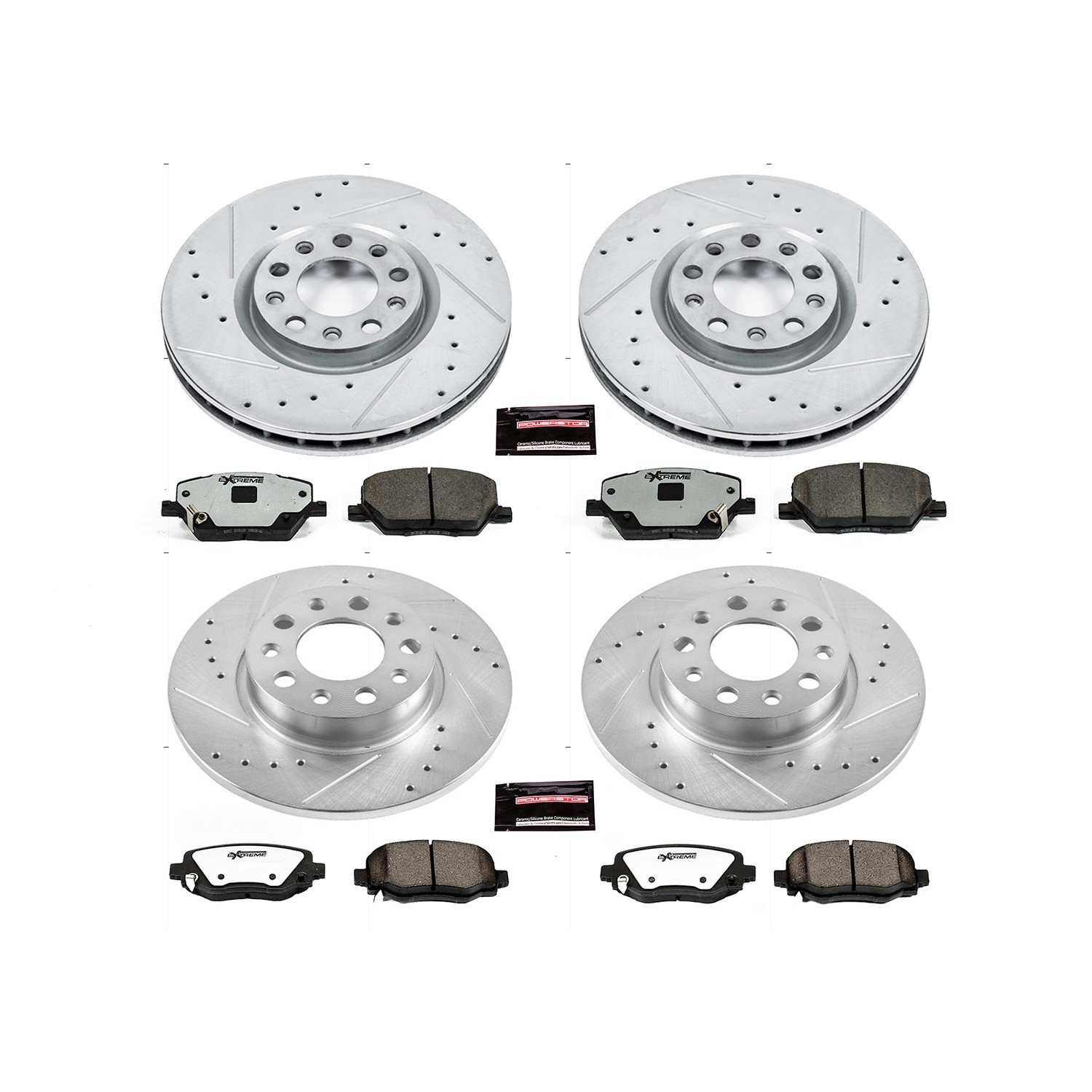 PowerStop Power Stop 16-18 Fiat 500X Front & Rear Z36 Truck & Tow Brake Kit K7300-36