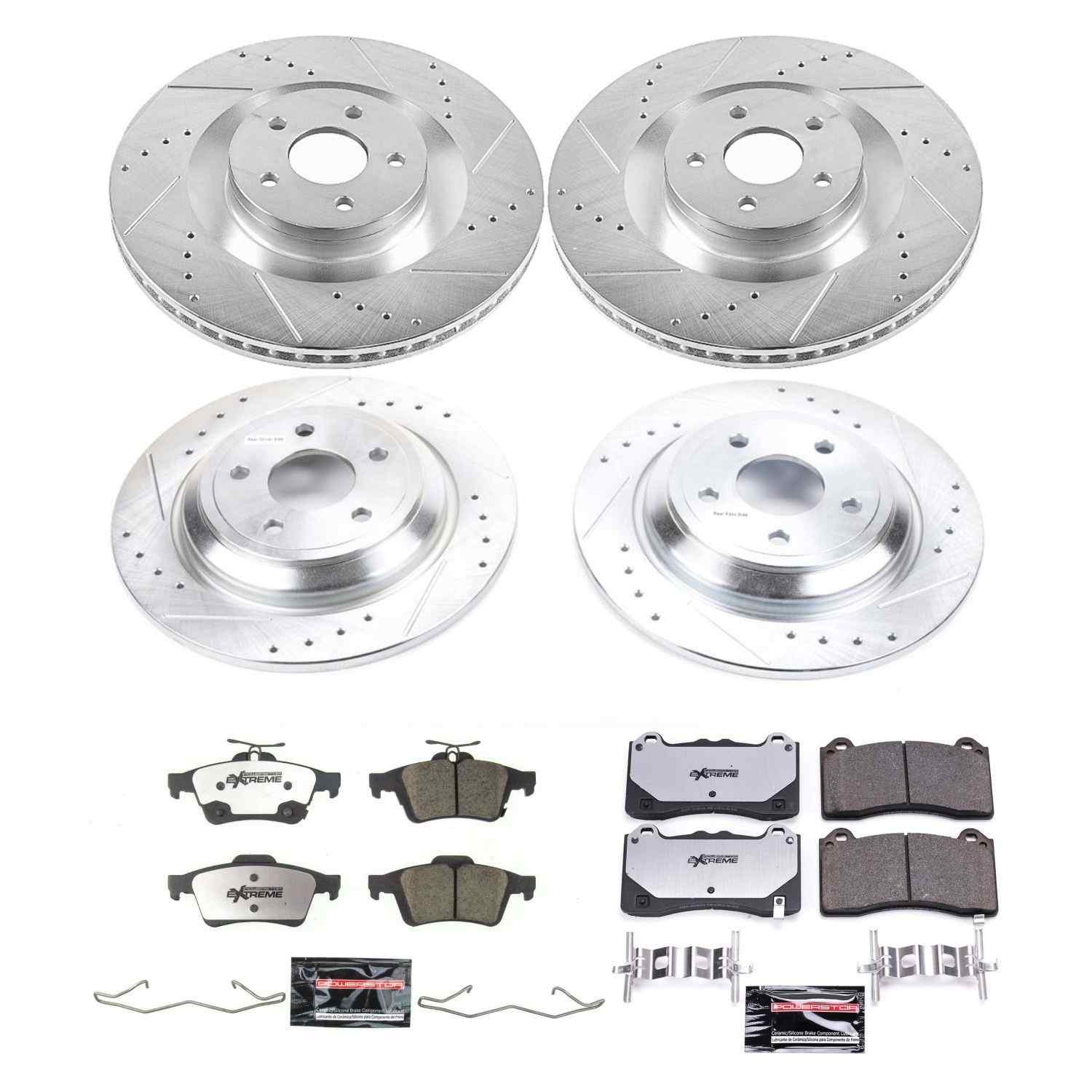 Power Stop 16-18 Ford Focus Front & Rear Z26 Street Warrior Brake Kit K7319-26